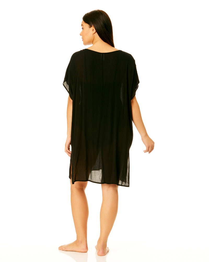 Anne Cole Women's Easy Tunic Swimsuit Cover Up - Lightweight Beach Dress for Pool, Vacation & Summer Outings