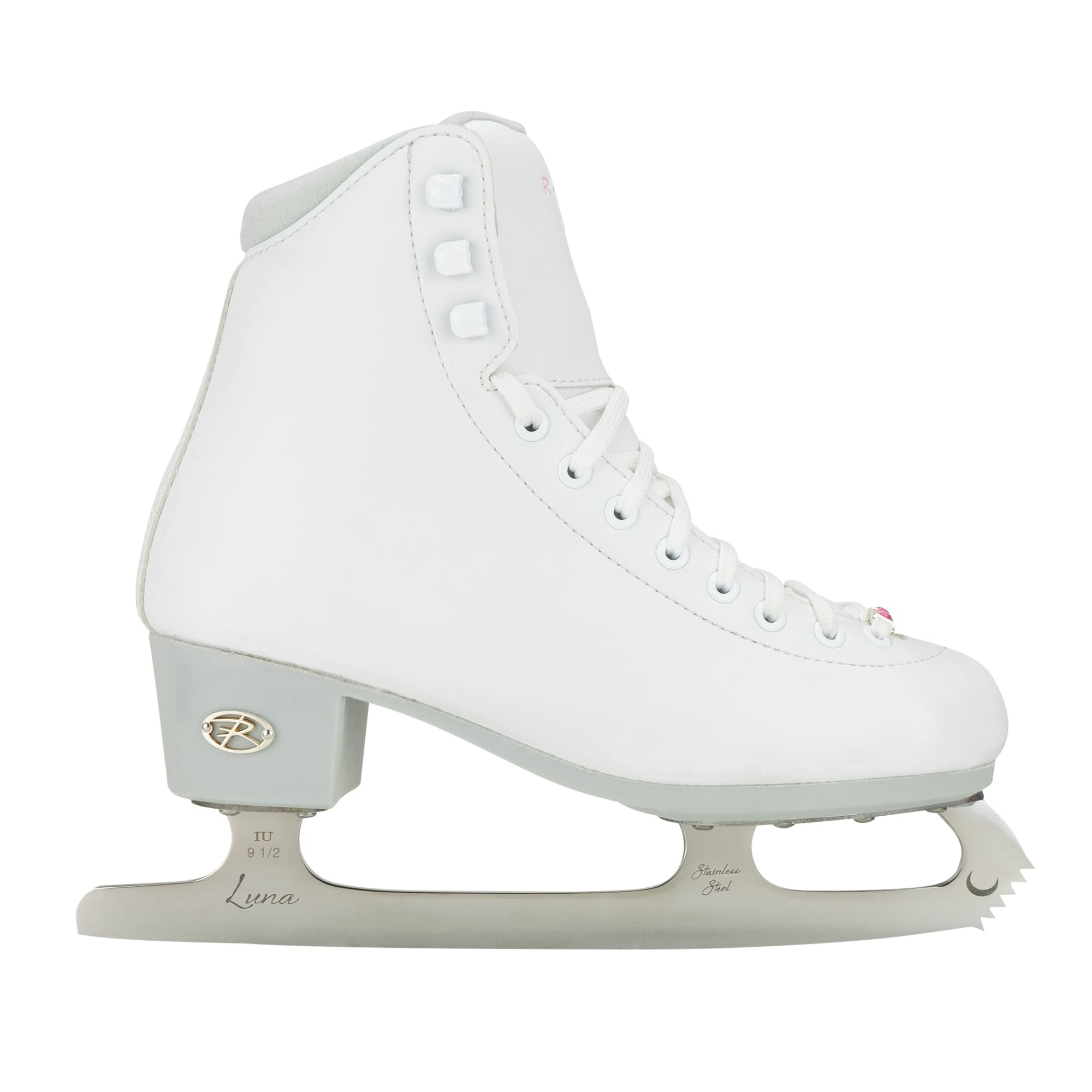 Riedell Ruby Junior Ice Skates for Girls & Boys - Comfortable Recreational Figure Skates for Beginners - Perfect for Ice Rink, Birthday Gifts & Winter Sports