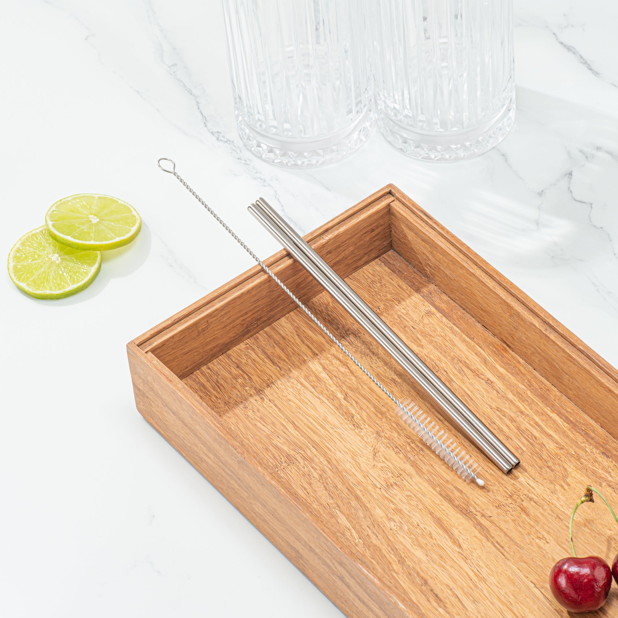 Premium Stainless Steel Straw Cleaning Brush - 2 Pack, 9.5