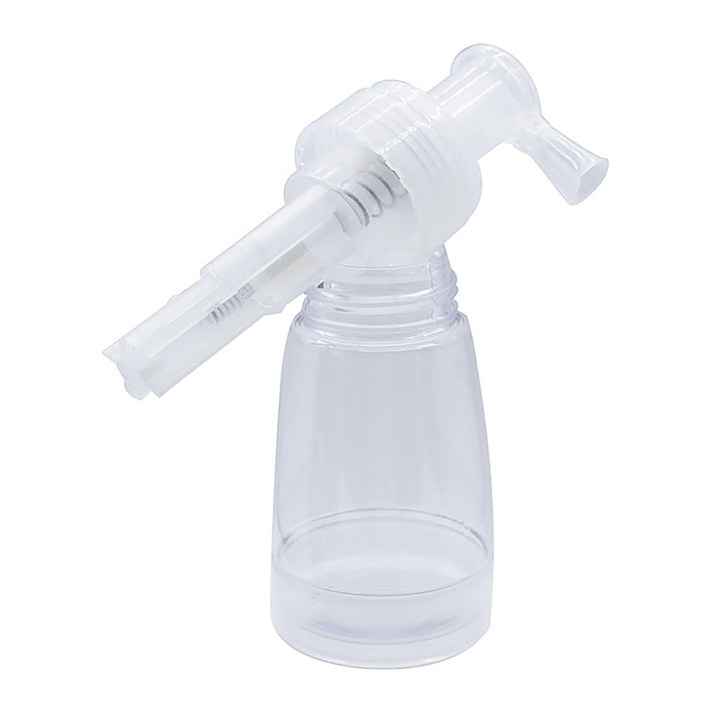 180ml Clear Plastic Powder Spray Bottle - Refillable Empty Powder Spray Container for Hair Fibers & Dry Shampoo | Large Loose Powder Applicator for Salon, Travel & Home Use