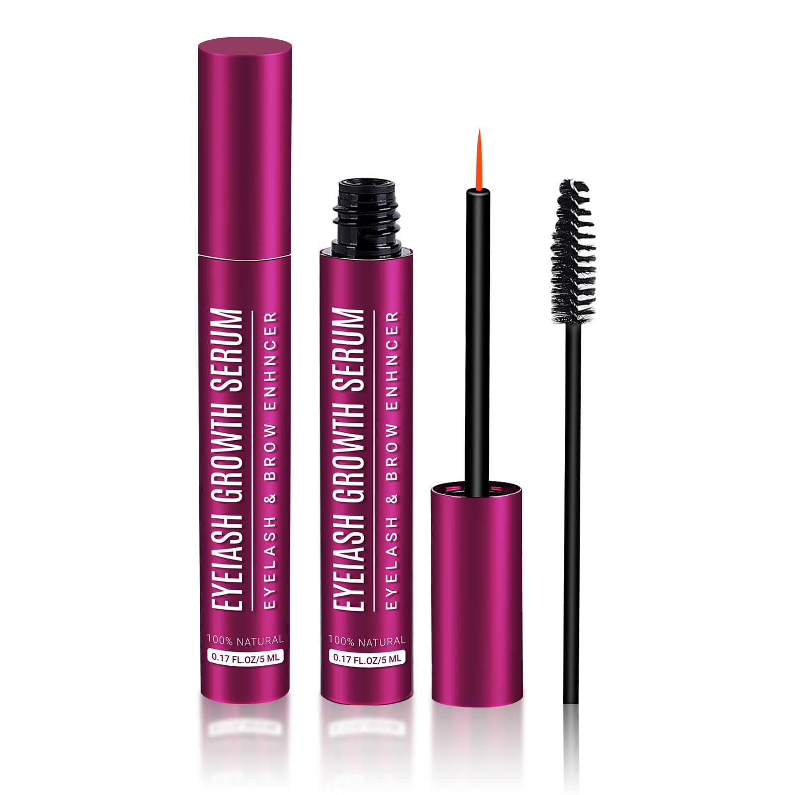 Best Eyelash Growth Serum for Longer, Fuller Lashes - 5ml Natural Lash Enhancer for Thicker, Healthier Eyelashes - Perfect for Daily Use, Special Occasions & Sensitive Eyes