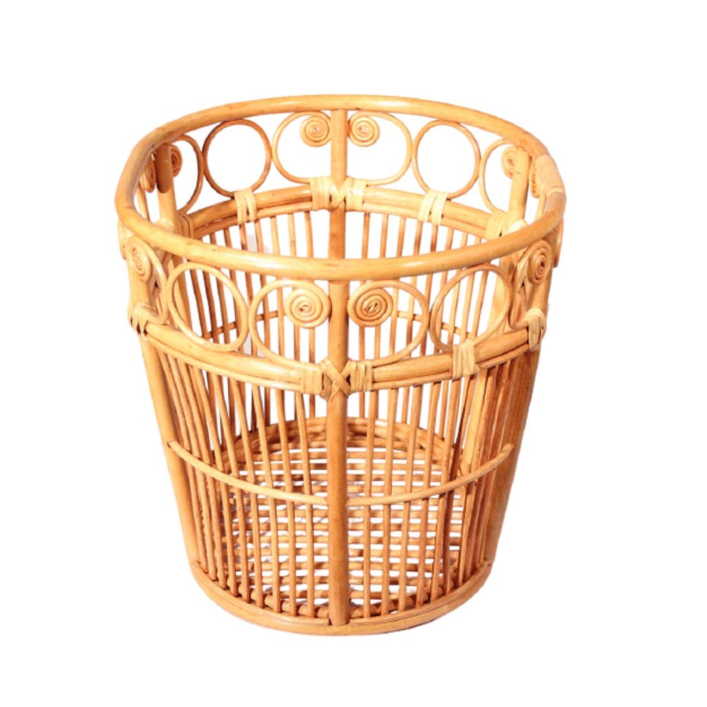 Handmade Rattan Storage Baskets - Circular Woven Laundry Hamper for Bathroom, Bedroom & Hotel Use | Stylish Organization Bin (Color: A) - Perfect for Towels, Blankets & Home Decor