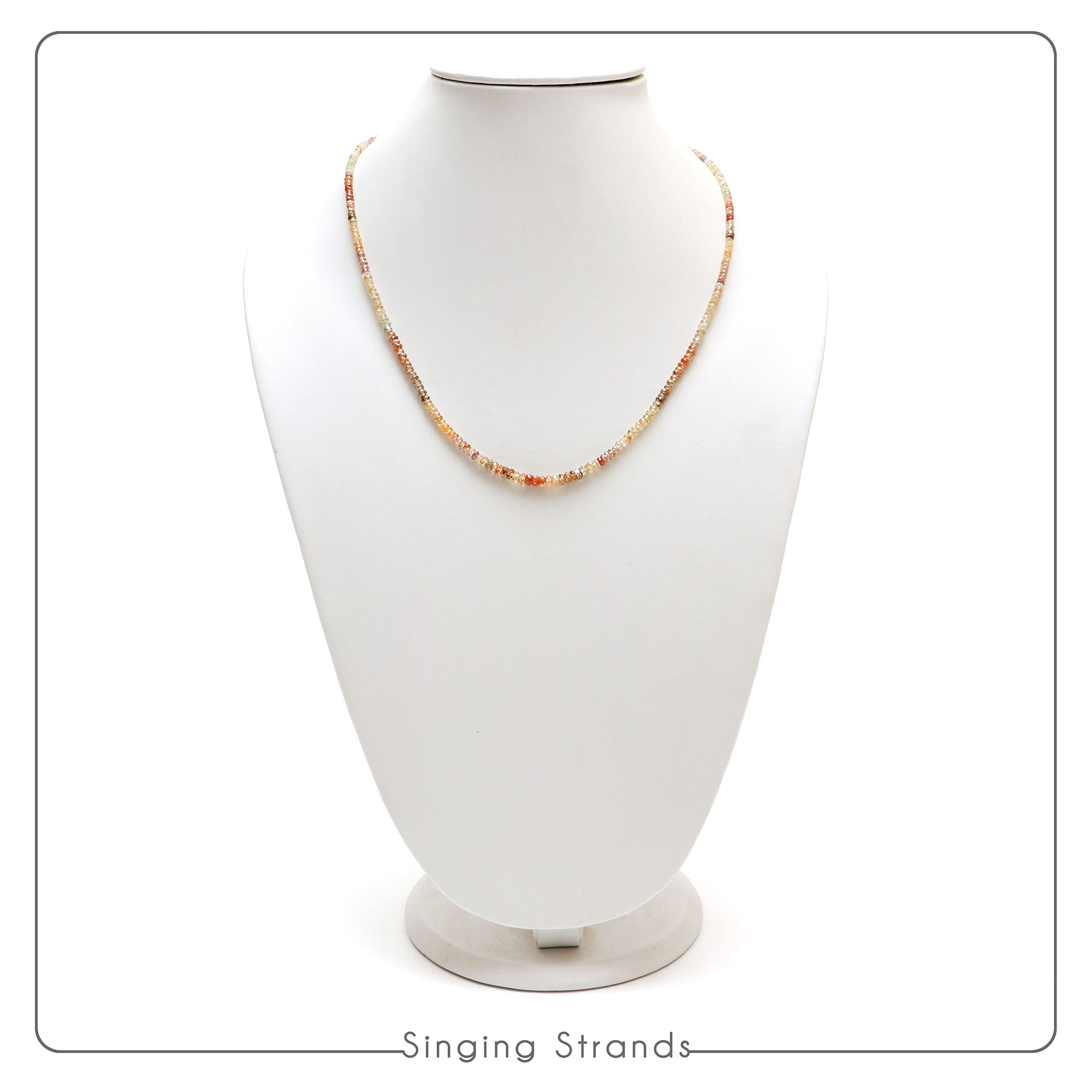 Natural AAA Quality Golden Zircon Faceted Rondelle Beads - 18 Inch Strand (3mm-4.5mm, 13.80g) from Tanzania for DIY Jewelry Making - Perfect for Necklaces, Bracelets & Earrings Crafting