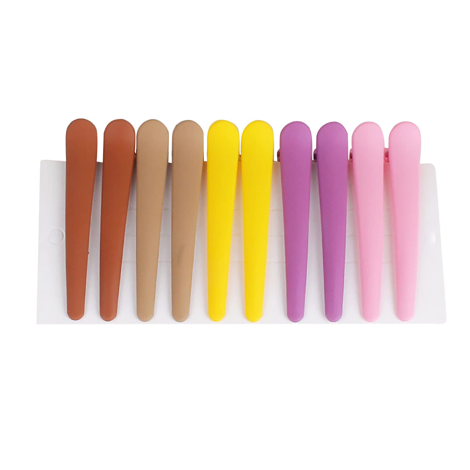 Non-Slip Duckbill Hair Clips for Women - 10PC Colorful Plastic Hair Styling Clips for Thick & Thin Hair - Perfect for Sectioning, Styling & Salon Use at Home