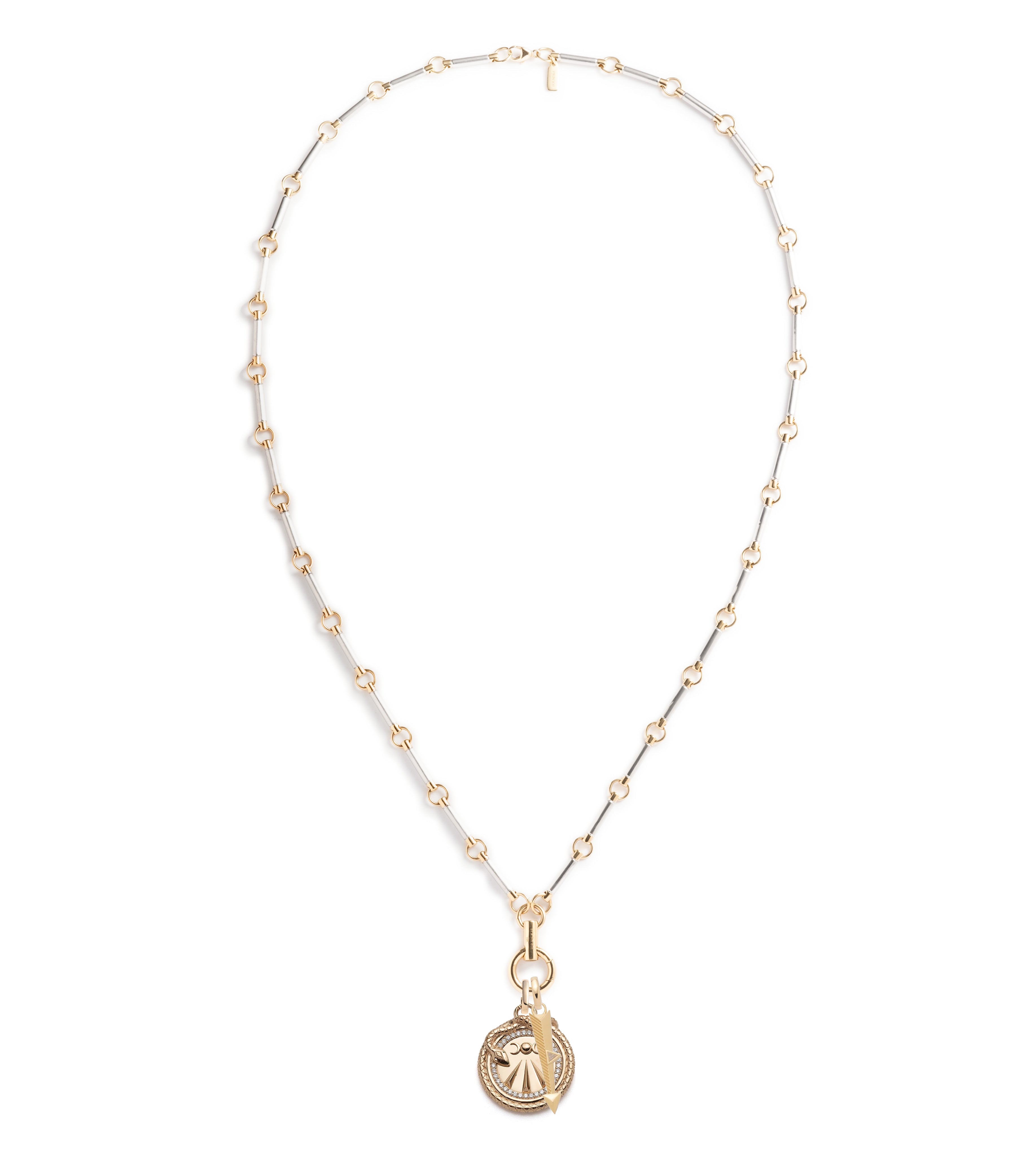 Mind Body Soul Arrow Necklace - 14K Gold Plated Diamond Pendant for Women - Perfect for Spiritual Gifts, Meditation & Yoga Jewelry