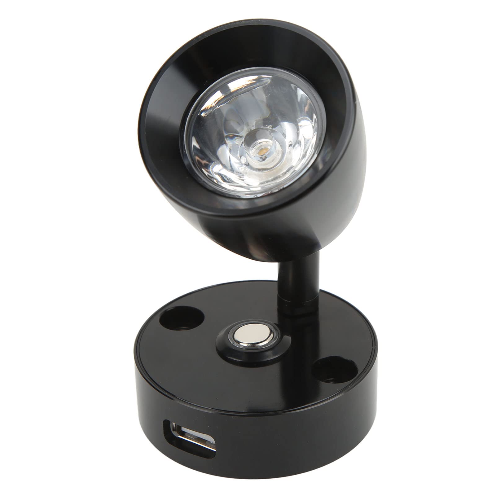 **Aramox RV LED Reading Light with Dimmer Switch & USB Port - Wall Mount LED Spotlight for RV, Caravan, Camper, Boat Interior (Black/Warm White) - Perfect for Night Reading & Ambient Lighting**