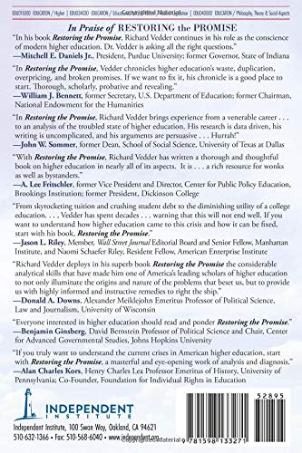 Restoring the Promise of Higher Education in America - Best Books for College Students, Educators & Policy Makers | Perfect for Academic Research, Classroom Discussions & Educational Reform Debates