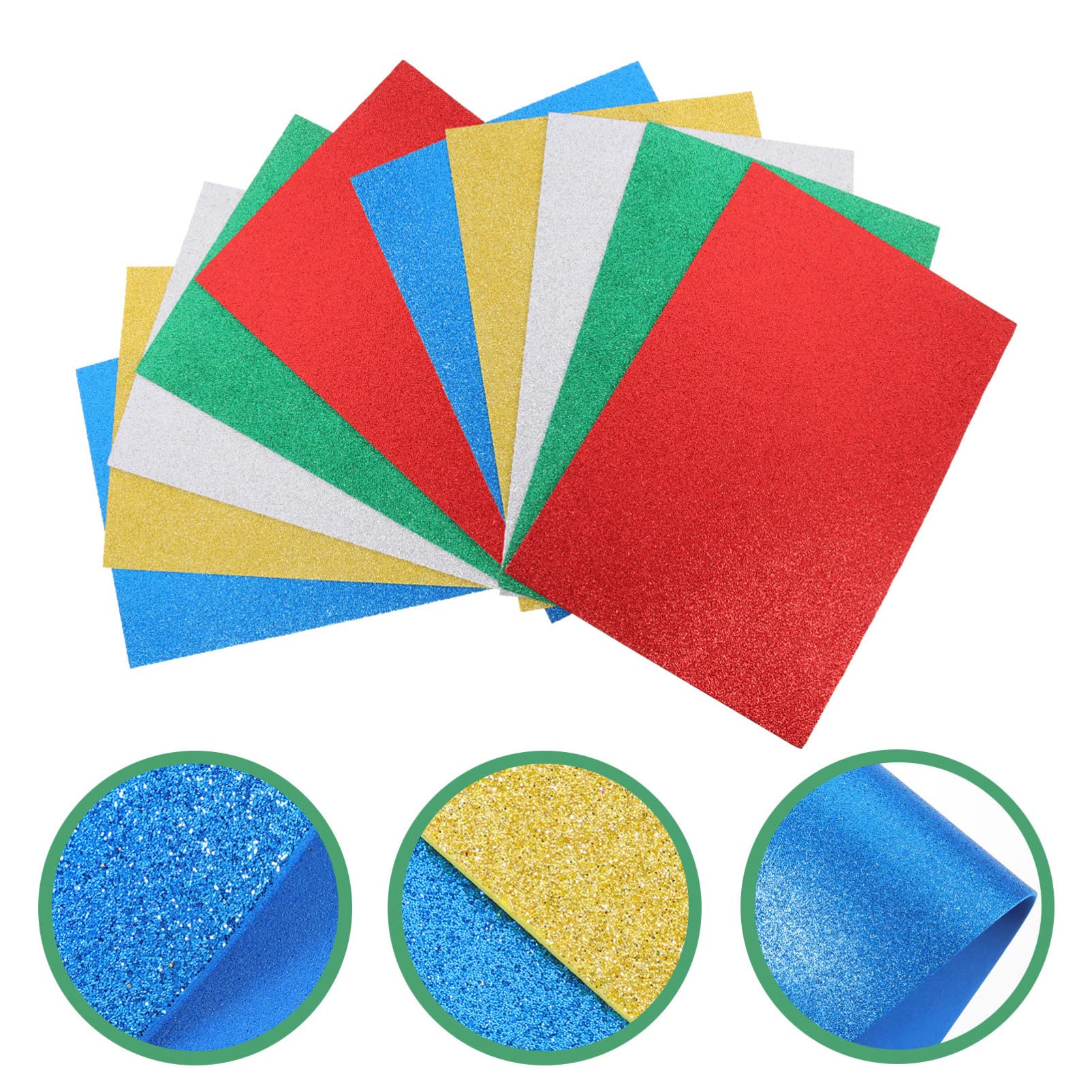 10 Pcs Handmade Colorful Origami Paper for Kids - DIY Glitter Craft Paper, Wrapping Paper, School Art Projects - Perfect for Scrapbooking, Gift Wrapping & Creative Classroom Activities