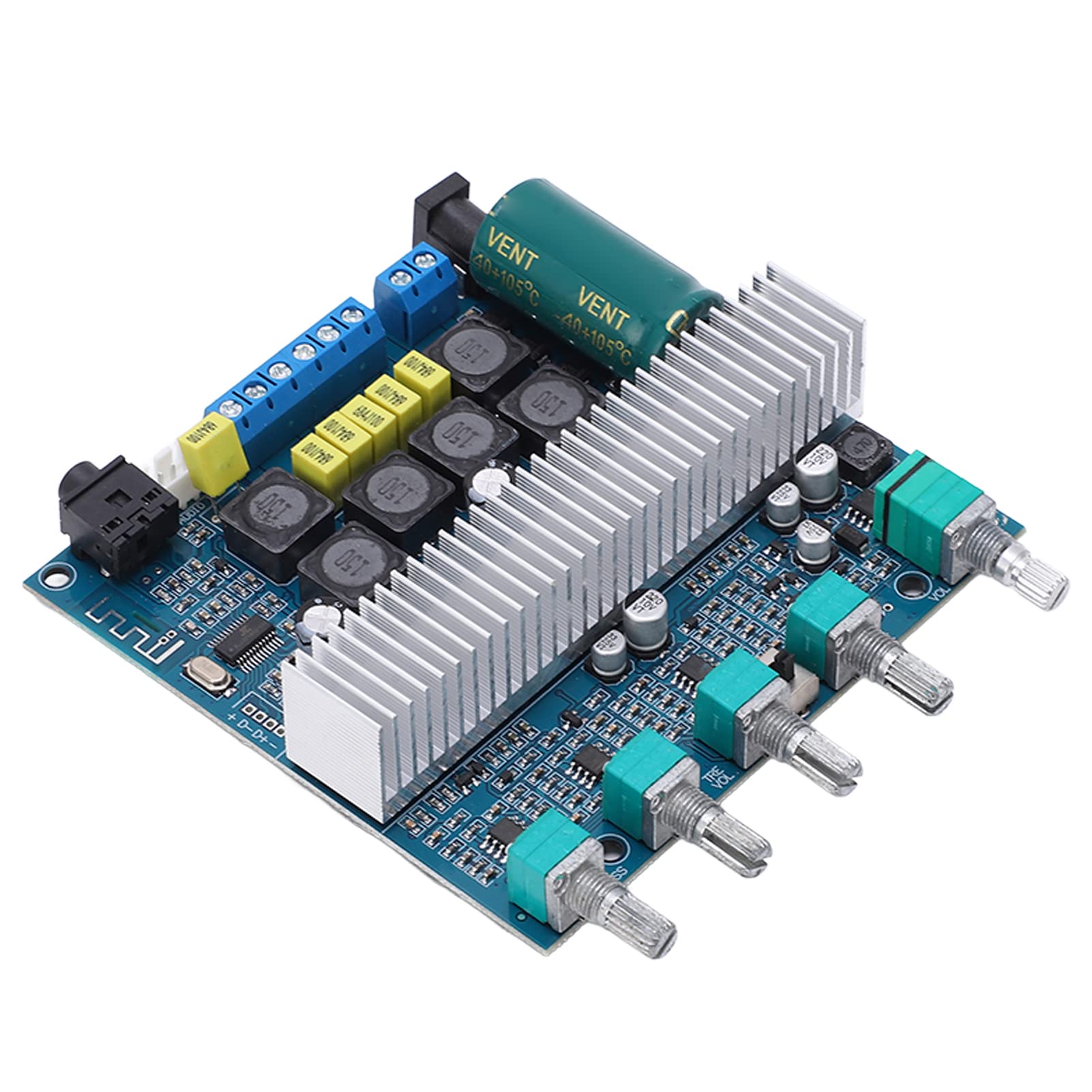 High Power Digital Amplifier Board - 3 Channel HiFi Subwoofer Audio Amplifier 12-24V for Home Theater & Car Audio Systems