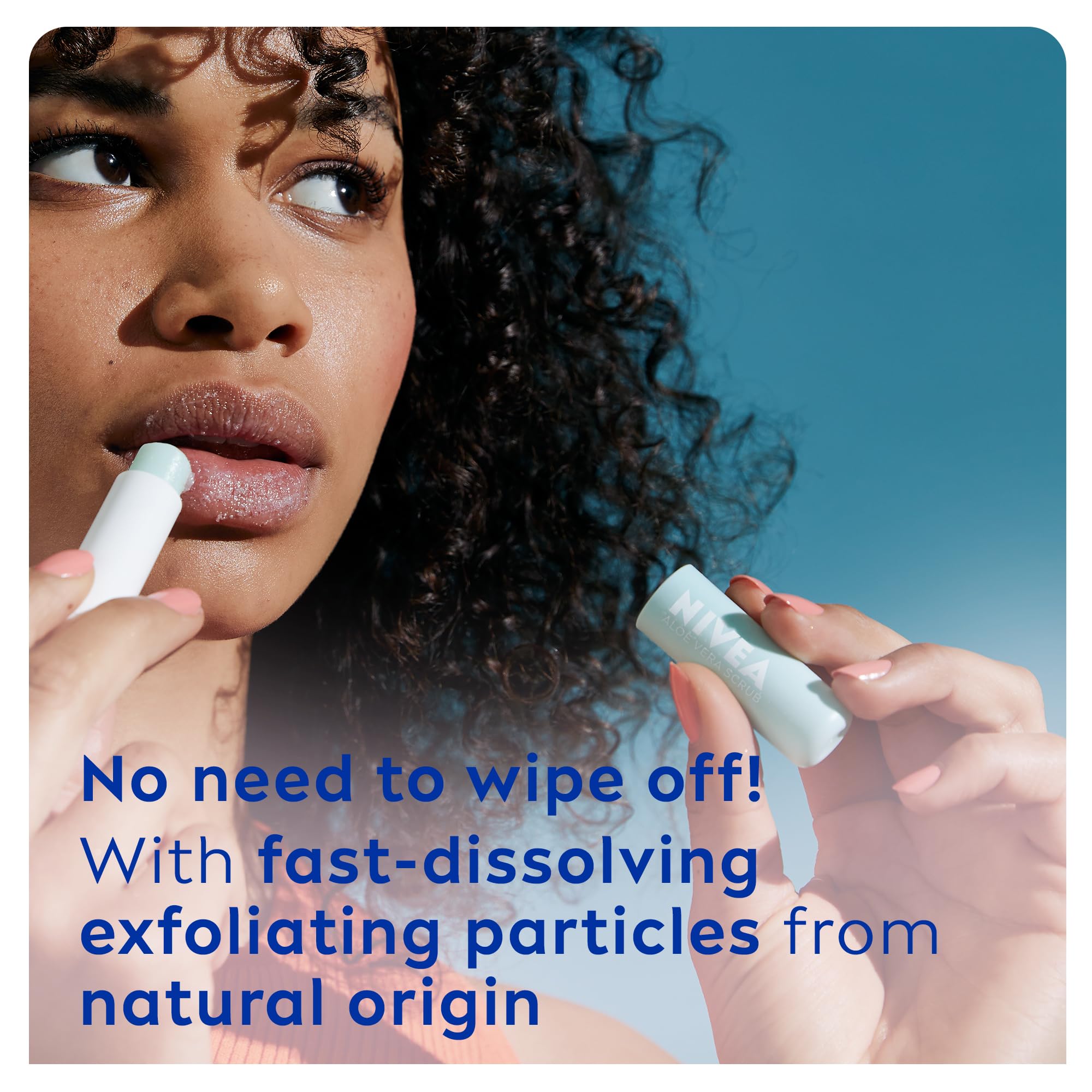 NIVEA 2in1 Aloe Vera Lip Scrub & Balm (4.8g) - Exfoliating Lip Care with Vitamin E for Soft Lips | Gentle Hydration, No Wipe Needed | Perfect for Dry Lips, Night Care & Makeup Prep