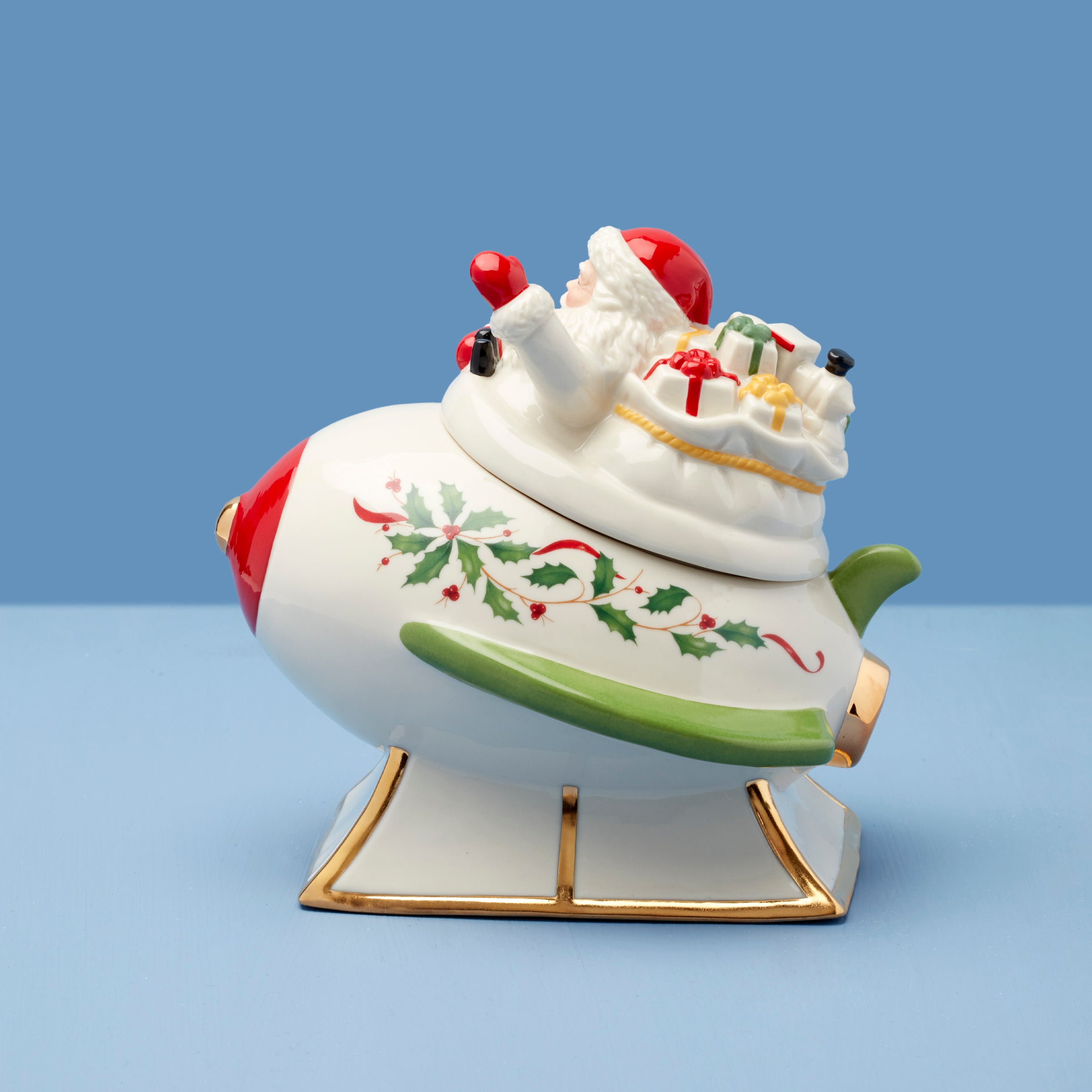 Festive Santa Rocket Candy Dish for Christmas - Holiday Candy Bowl for Parties, Home Decor & Gift Giving