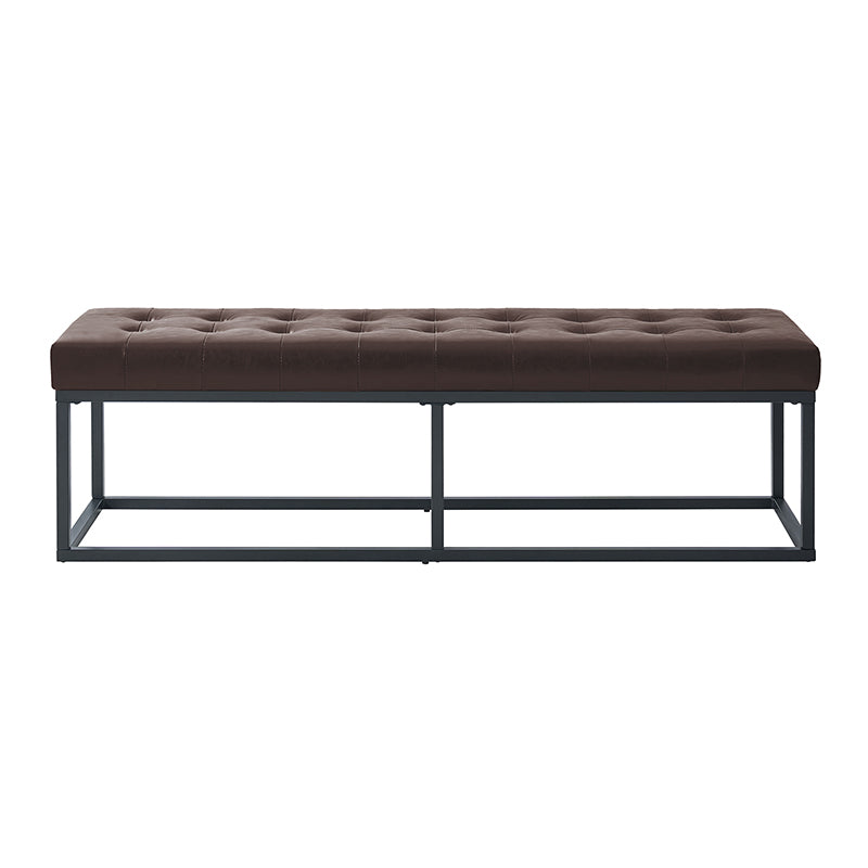 Amparo Mid Century Modern Bench with Sturdy Metal Base - Perfect for Living Room, Bedroom, or Entryway Seating