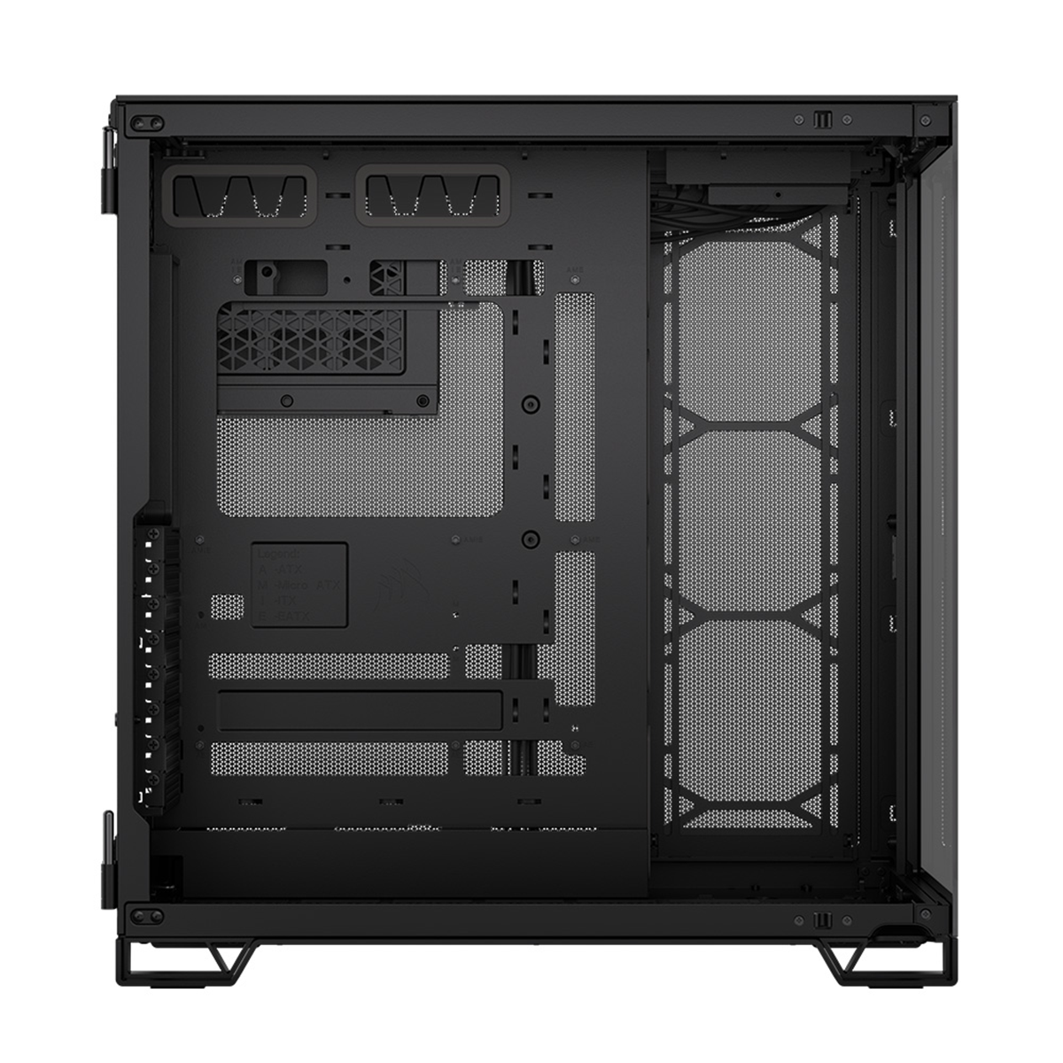 Corsair 6500X Mid Tower PC Case - Tempered Glass Side Panel, Black | High Airflow Gaming Computer Case for Custom Builds & Workstations