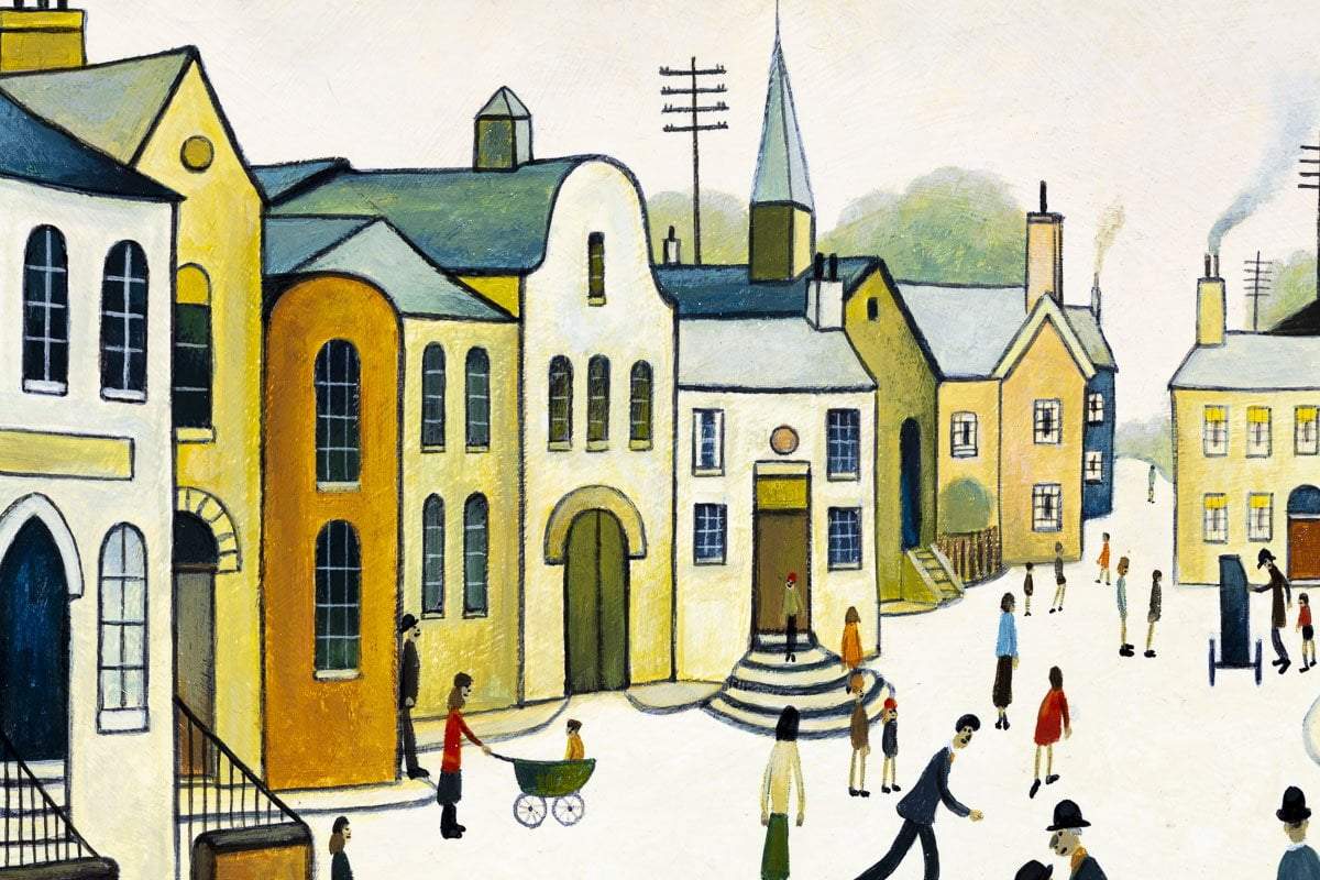 Original Crowded Street Urban Art Print - Perfect for Home Decor, Office Wall Art & Gift Ideas