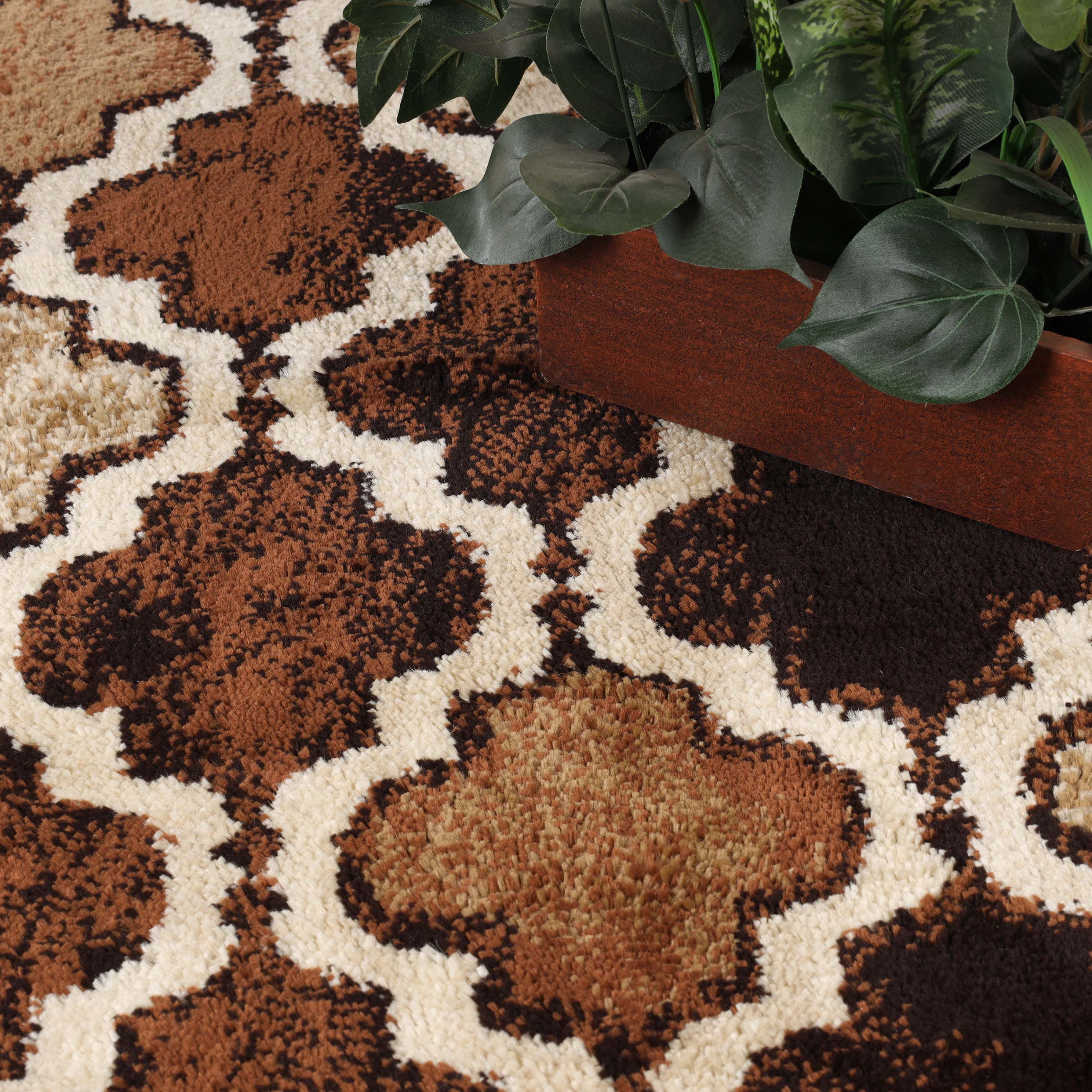 Viking Geometric Trellis Indoor Area Rug & Runner - Non-Slip Boho Chic Carpet for Living Room, Bedroom, Hallway - Perfect for Nordic Home Decor & Cozy Spaces