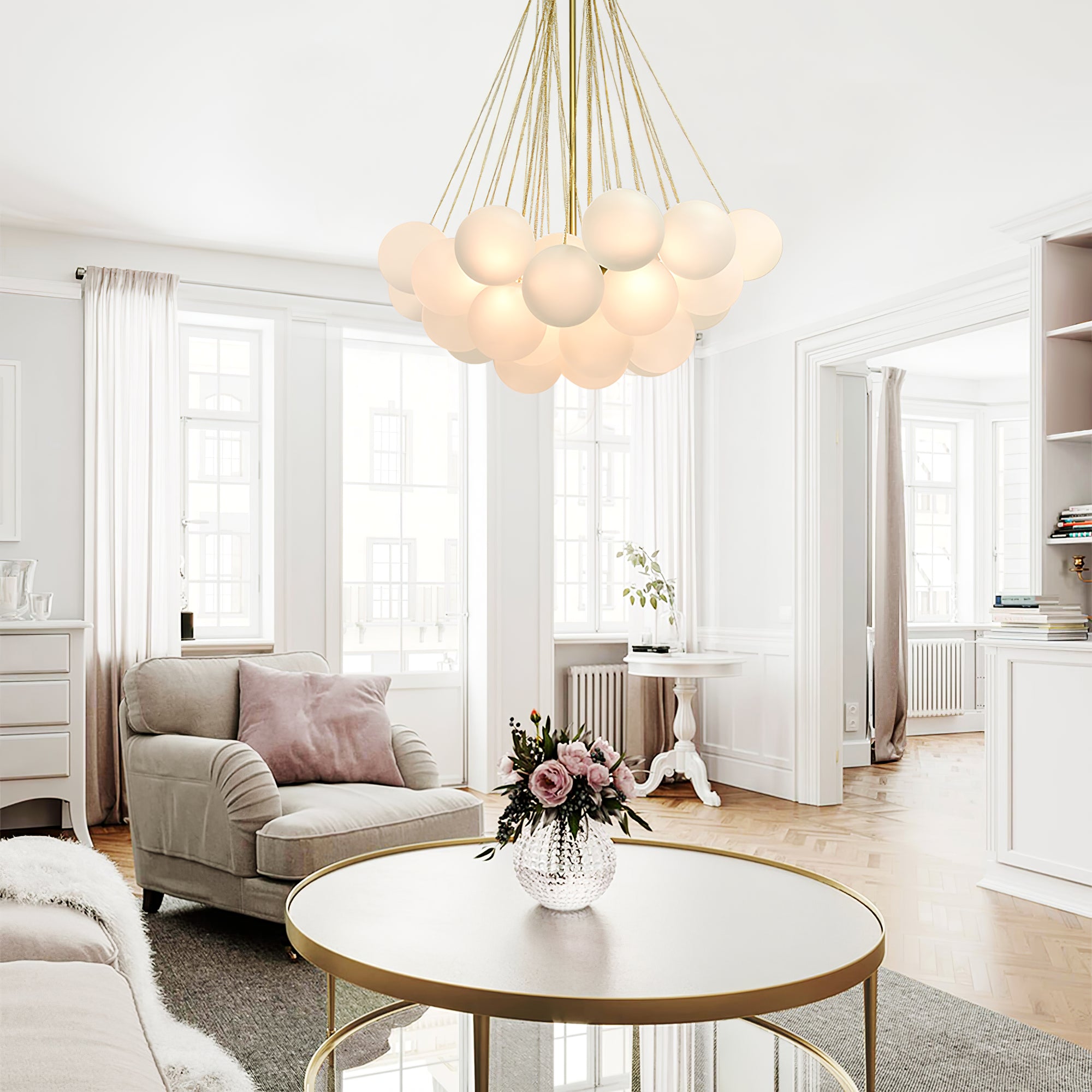 Elegant Cloud Chandelier Lighting Fixture - Modern Ceiling Light for Living Room, Bedroom & Dining Room Decor