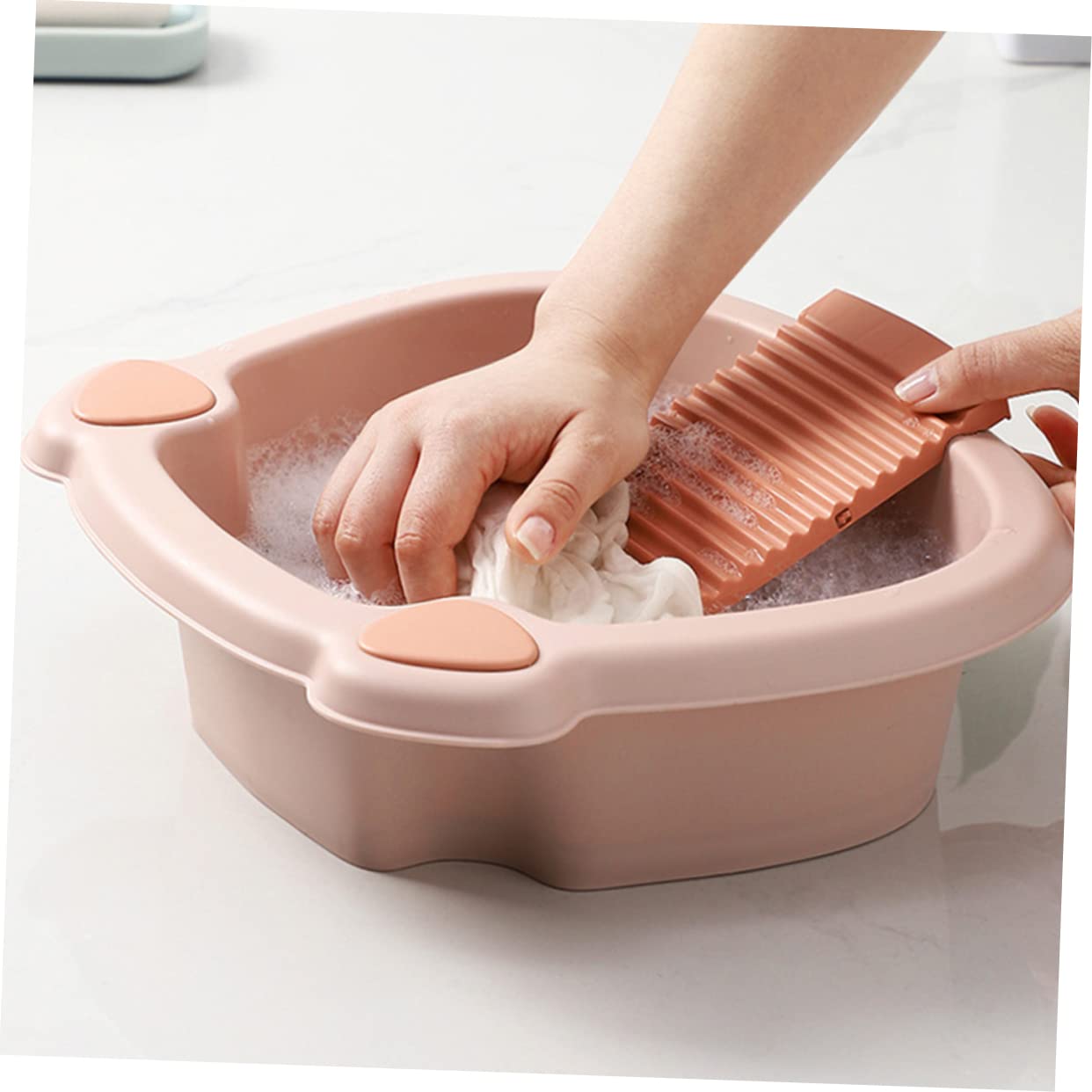 Plastic Hand Washing Washboard - Large PP Laundry Basin for Clothes, Shirts & Household Use | Portable Dormitory Sink for Hand Washing | Ideal for Camping, Travel & Small Space Living
