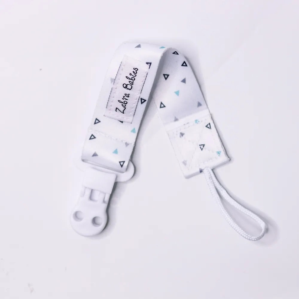 Zebra Babies Flexi Ribbon Pacifier Clip - Soft Silicone Dummy Holder for Newborns & Infants - Perfect for Strollers, Car Seats & Baby Carriers