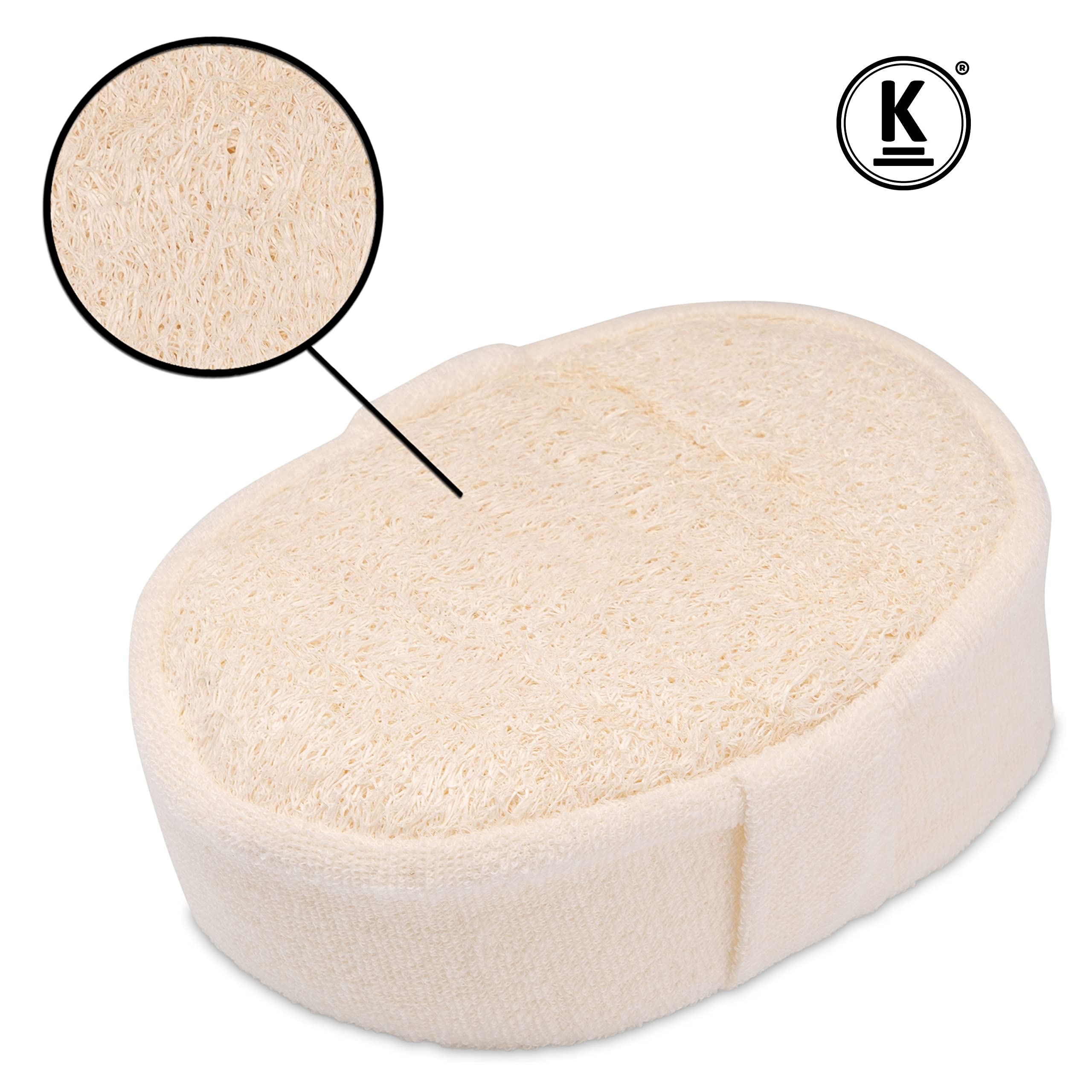 Natural Loofah Sponge for Shower & Bath - Exfoliating Body & Face Scrub - Eco-Friendly Exfoliator for Smooth Skin - Perfect for Daily Skincare & Spa Routine