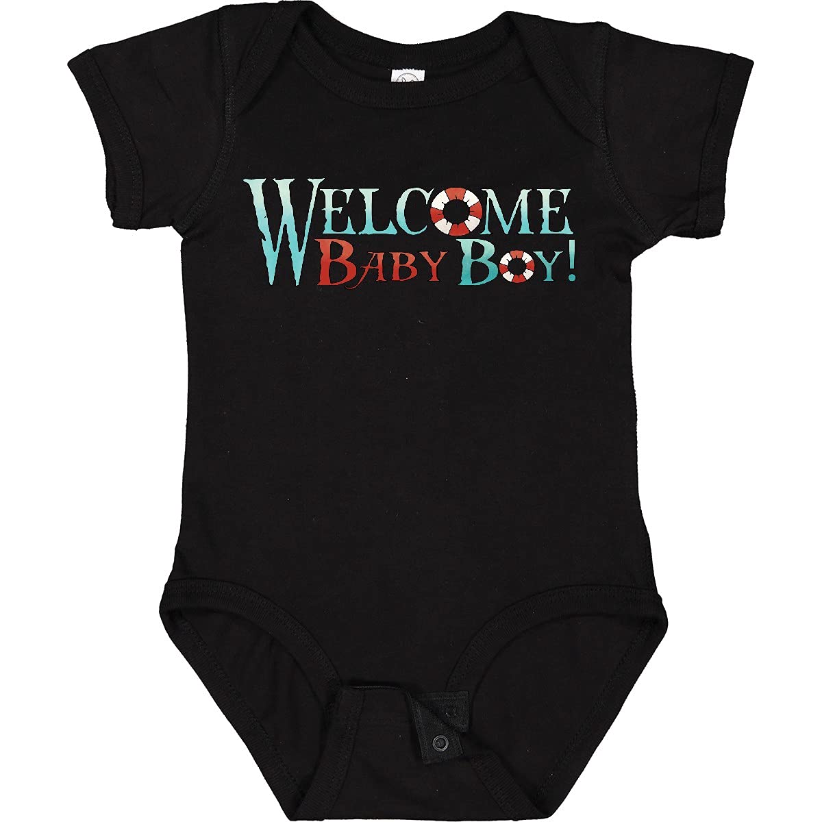 Inktastic Nautical Welcome Baby Boy Bodysuit - Cute Newborn Outfit for Baby Showers, Christenings & Photo Shoots