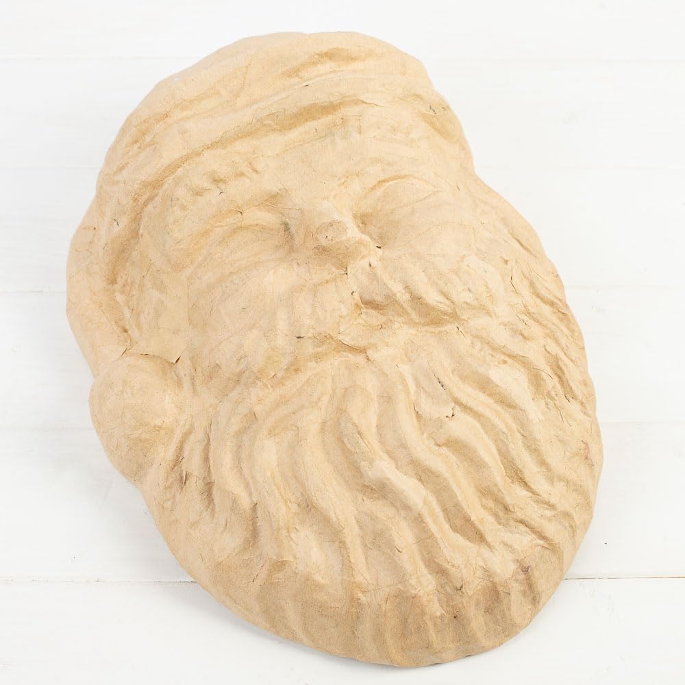 12 Pack DIY Paper Mache Santa Mask - 14