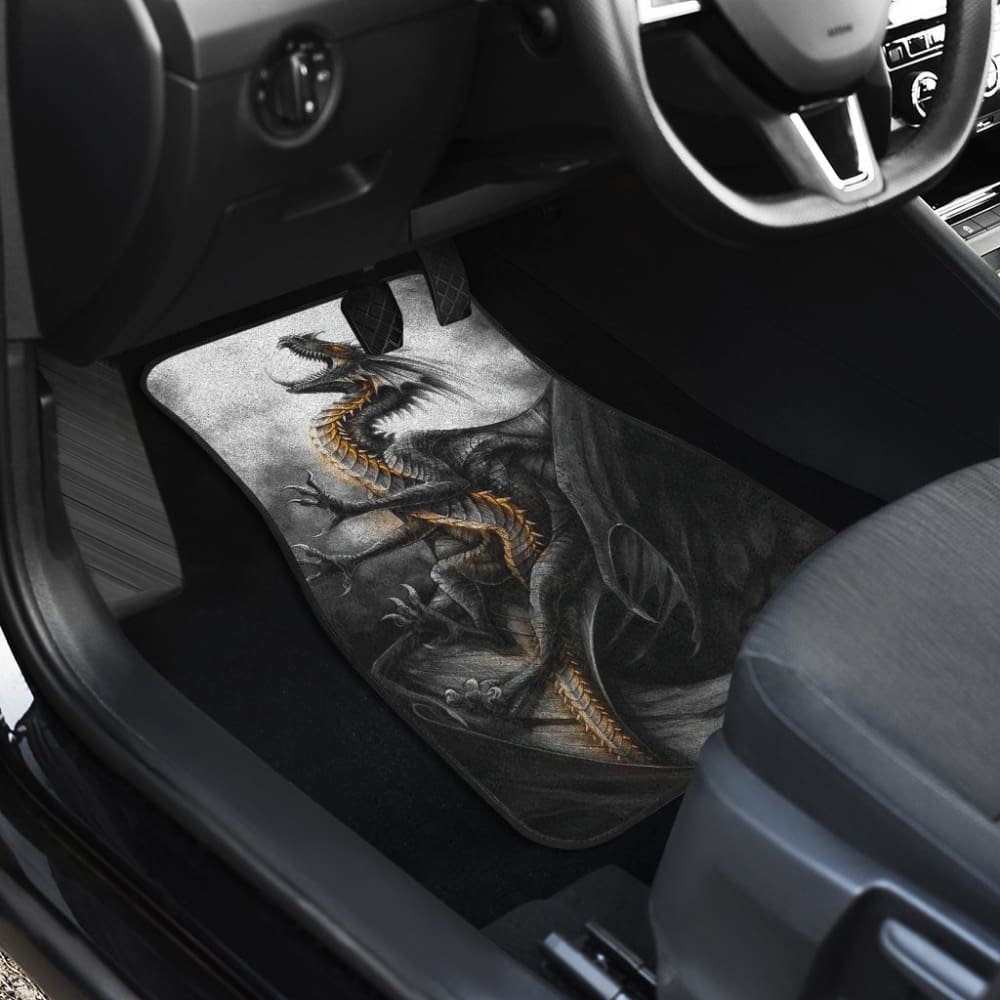 Premium Ancient Dragon Dark Lord Car Floor Mats - All-Weather Protection for Cars, SUVs & Trucks | Perfect for Fantasy & Gaming Enthusiasts