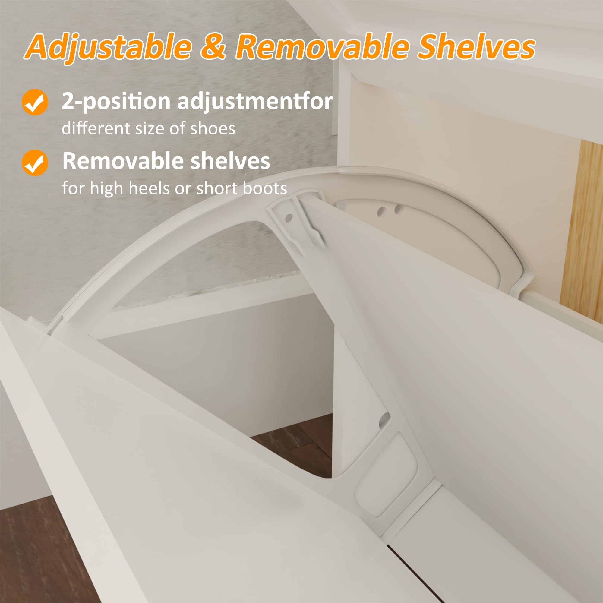 Olela Multi-Functional Shoe Cabinet - Space Saving Narrow Entryway Shoe Organizer with 3 Flip Drawers & Open Shelves | Freestanding Storage for Shoes, Hats & Accessories | Perfect for Small Apartments, Closets & Entryways