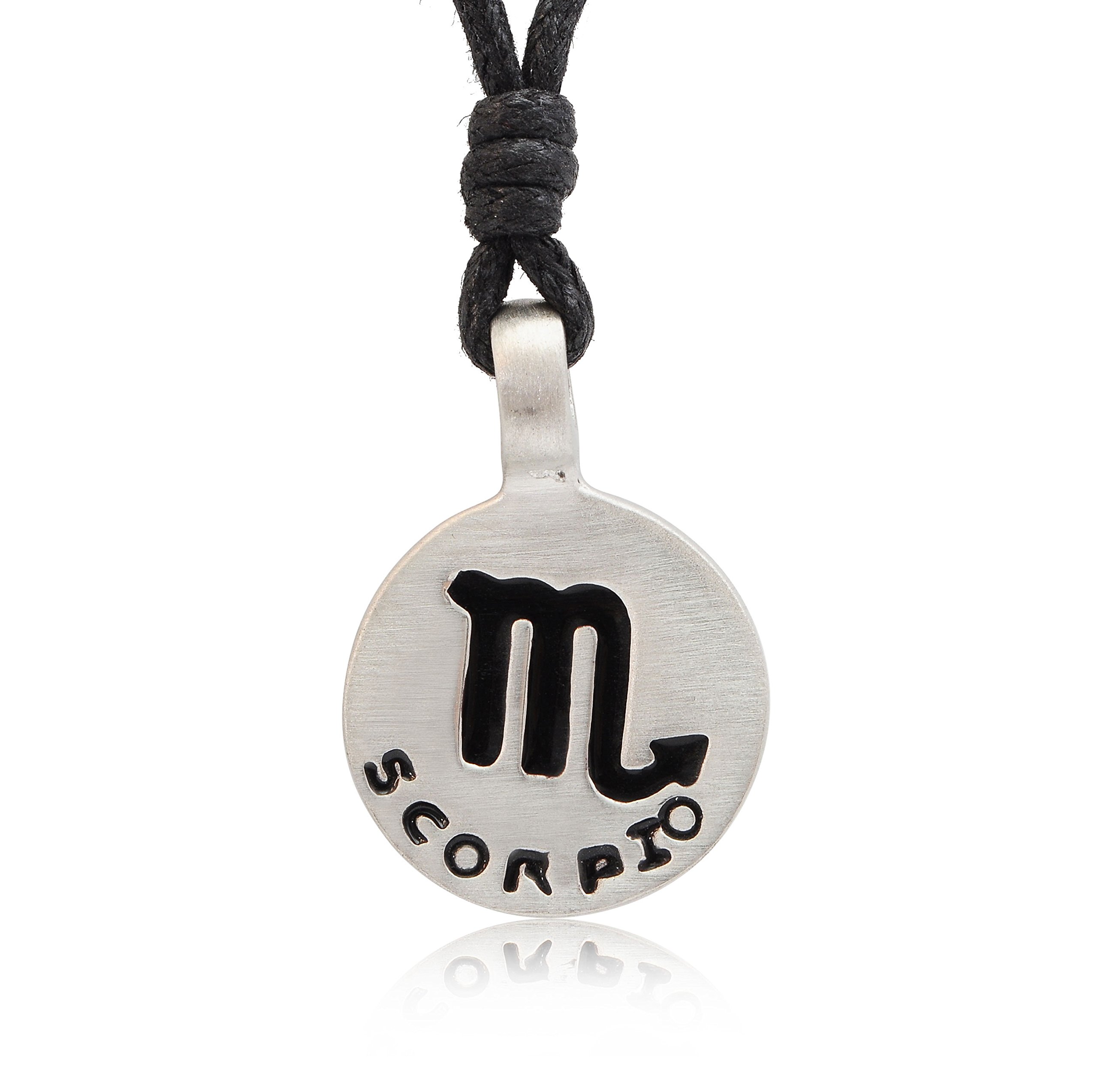 Vietguild Scorpio Silver Pewter Charm Necklace Pendant - Zodiac Jewelry for Women - Perfect Gift for Birthday, Anniversary & Spiritual Protection