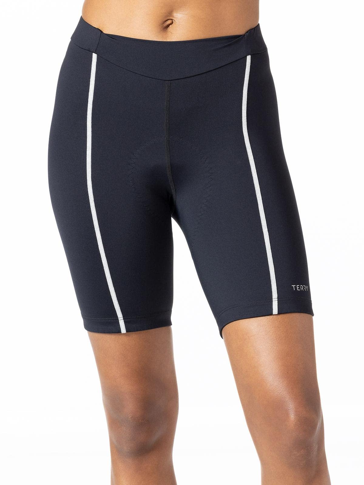 Terry Bella Women's 8.5 Inch Inseam Padded Cycling Shorts with Silicone Leg Band & Flex Air Chamois - Comfortable Bike Shorts for Road Cycling, Spinning & Workout
