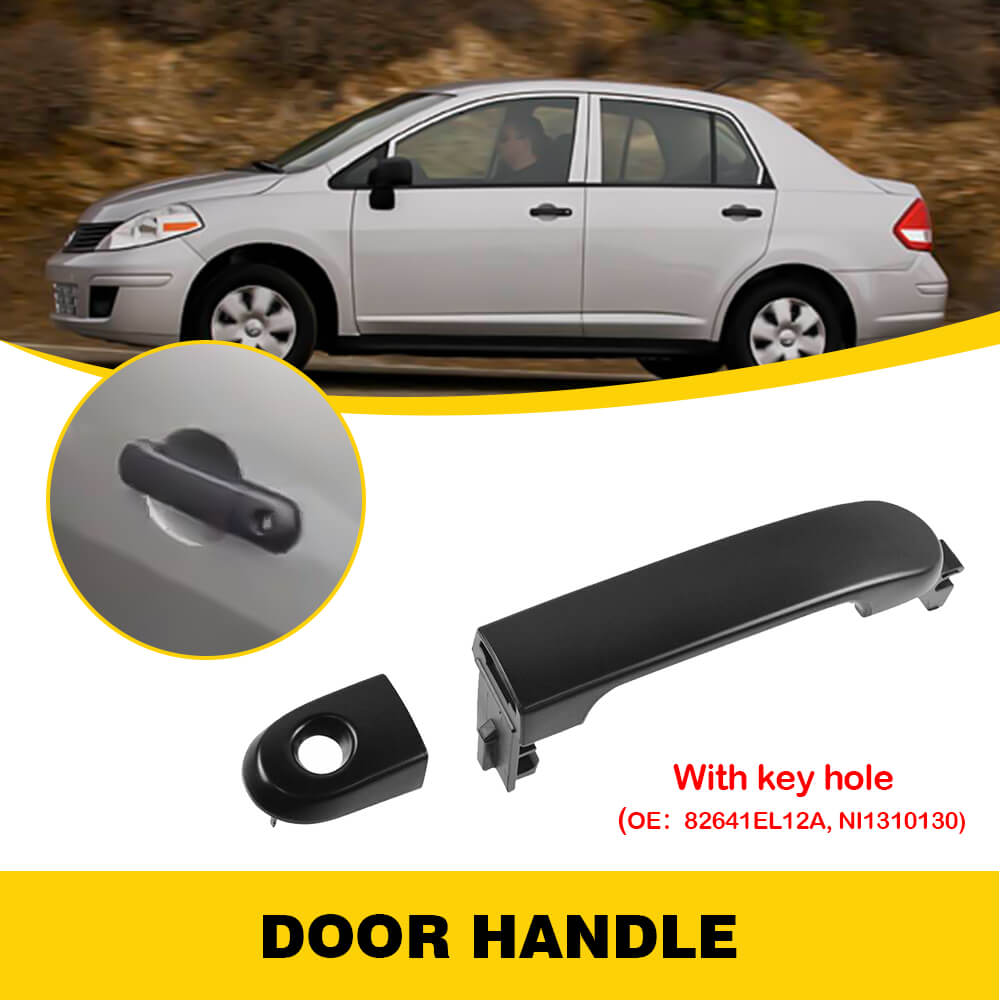 2007-2012 Nissan Versa Left Front Passenger Exterior Door Handle Replacement - Durable & Exact Fit for Smooth Door Operation | Perfect for DIY Repairs & Auto Body Shops