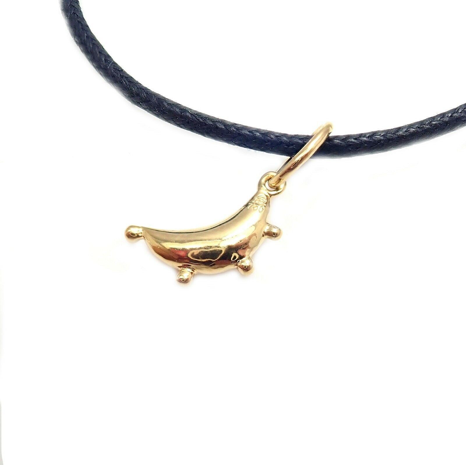 18K Gold Crescent Moon Charm Cord Bracelet by Temple St Clair - Elegant Layering Jewelry for Everyday Wear & Special Occasions
