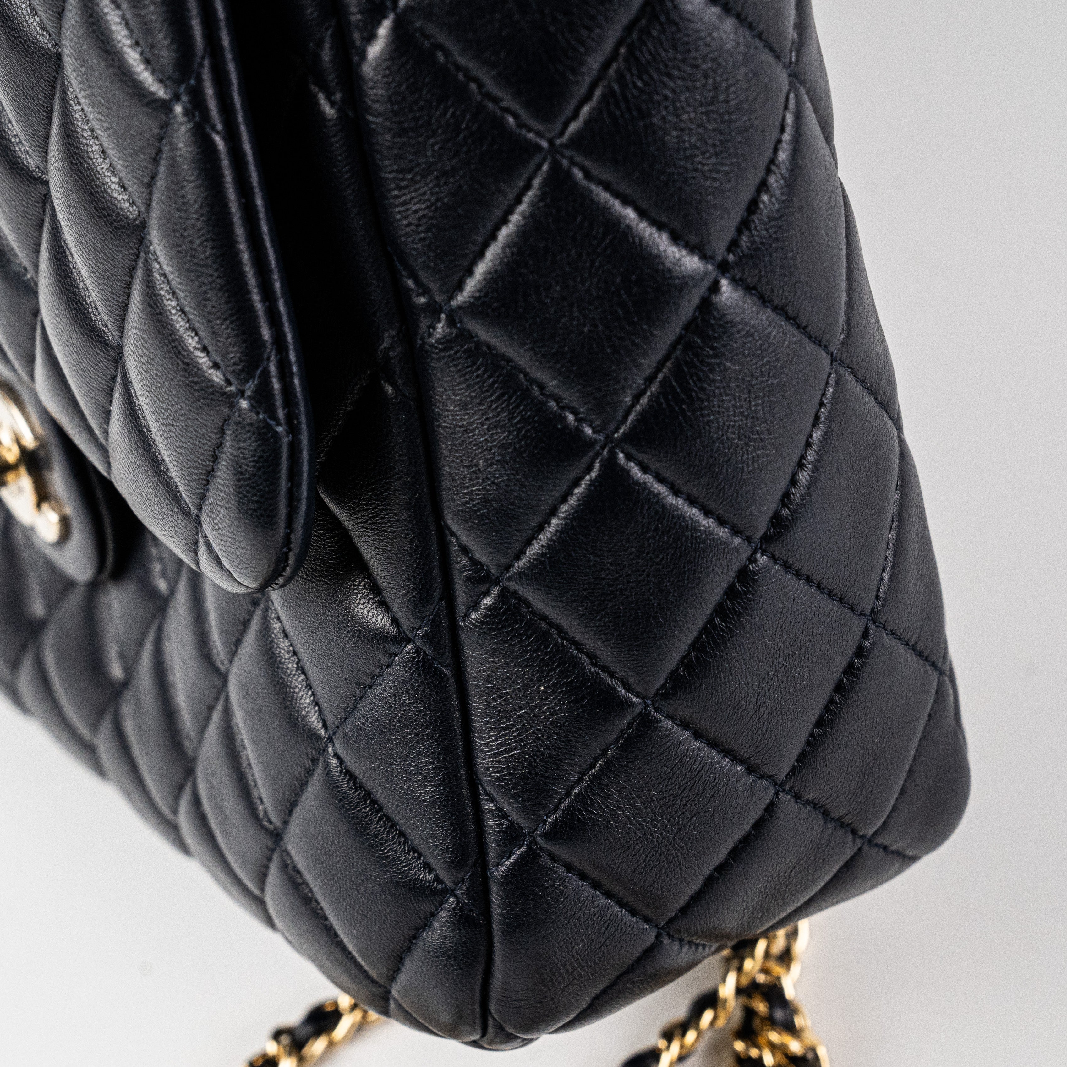 Chanel Navy Blue Lambskin Leather Backpack for Women - Luxury Designer Handbag for Travel, Work & Everyday Use