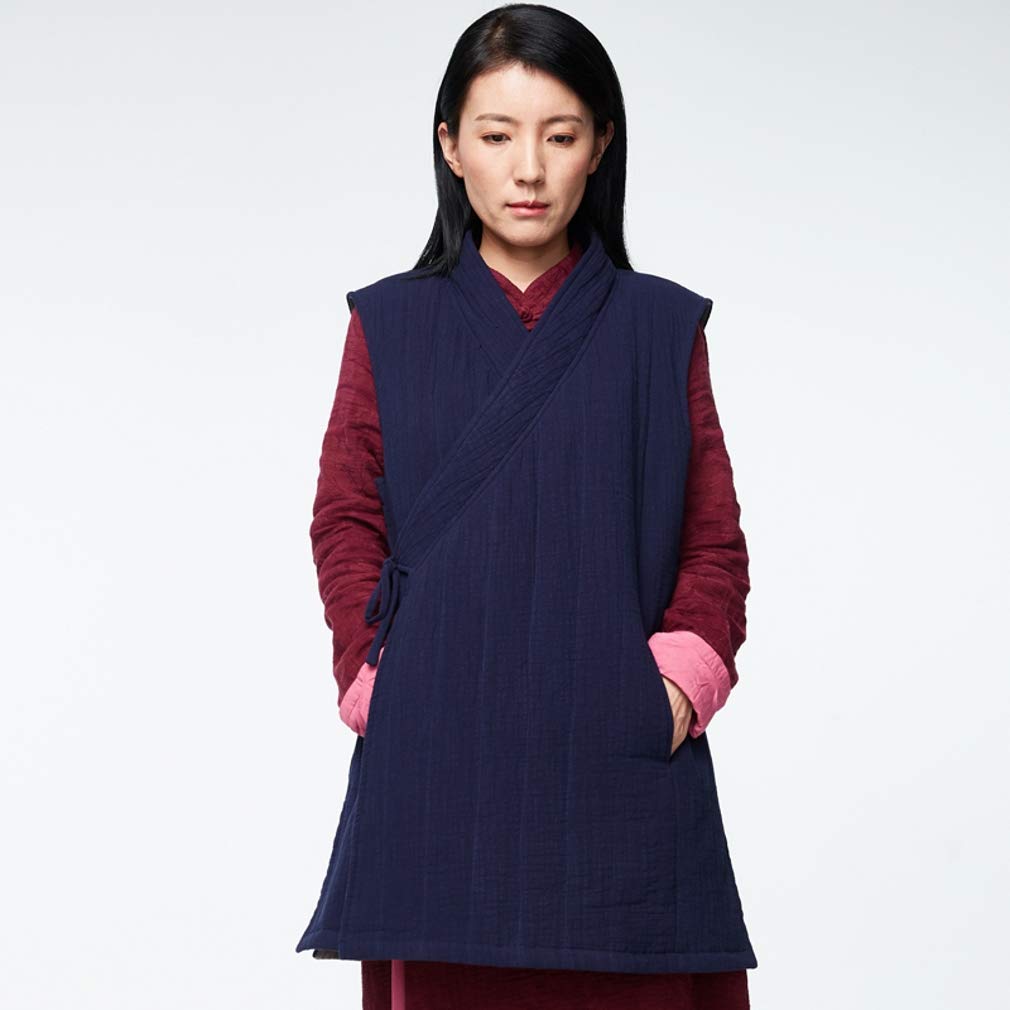 ZanYing Traditional Cotton Vest for Women & Men - Winter Zen Buddhist Meditation Vest - Perfect for Yoga, Meditation, and Spiritual Retreats