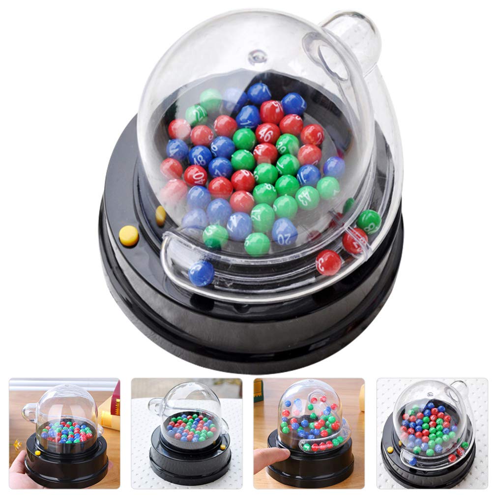 Electric Lotto Ball Machine - Portable Bingo Cage Game with 75 Balls, Lucky Number Picker for Lottery, Raffle & Casino Games | Perfect for Bingo Nights, Fundraisers & Family Game Nights