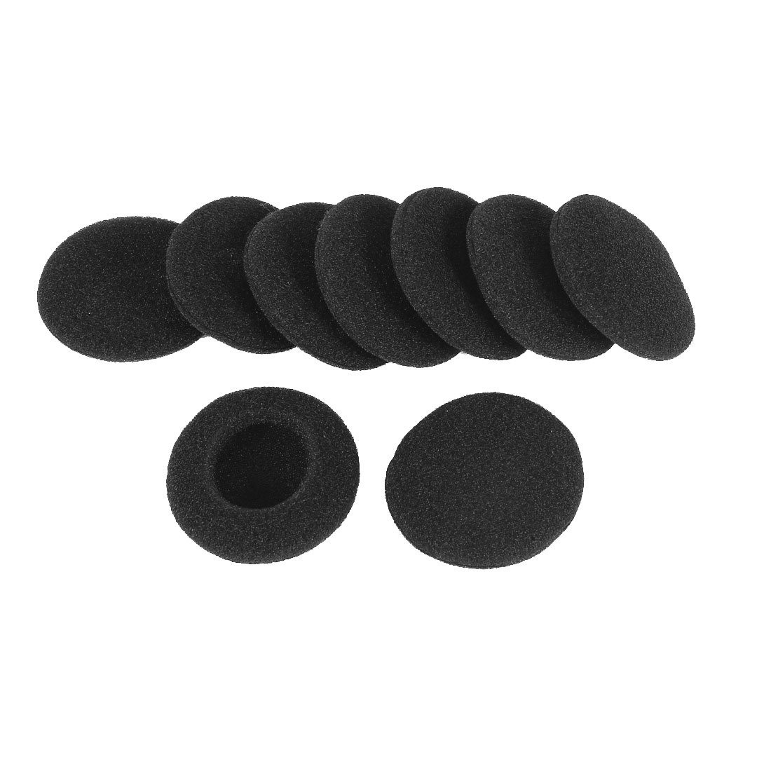10 Pack Black Soft Sponge Ear Pad Covers for 4.5cm Outer Diameter Headphones - Replacement Cushions for Comfortable Listening at Home, Office or Gym