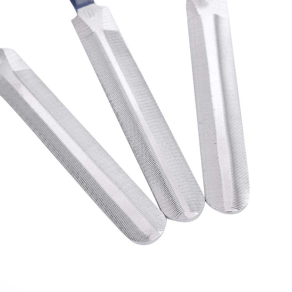 Alomejor 3-Piece Stainless Steel Guitar Nut Files Set - Professional Guitar Bridge & Nut Repair Tools for Luthiers & Musicians - Perfect for Guitar Maintenance, Setup & DIY Repairs at Home or Studio