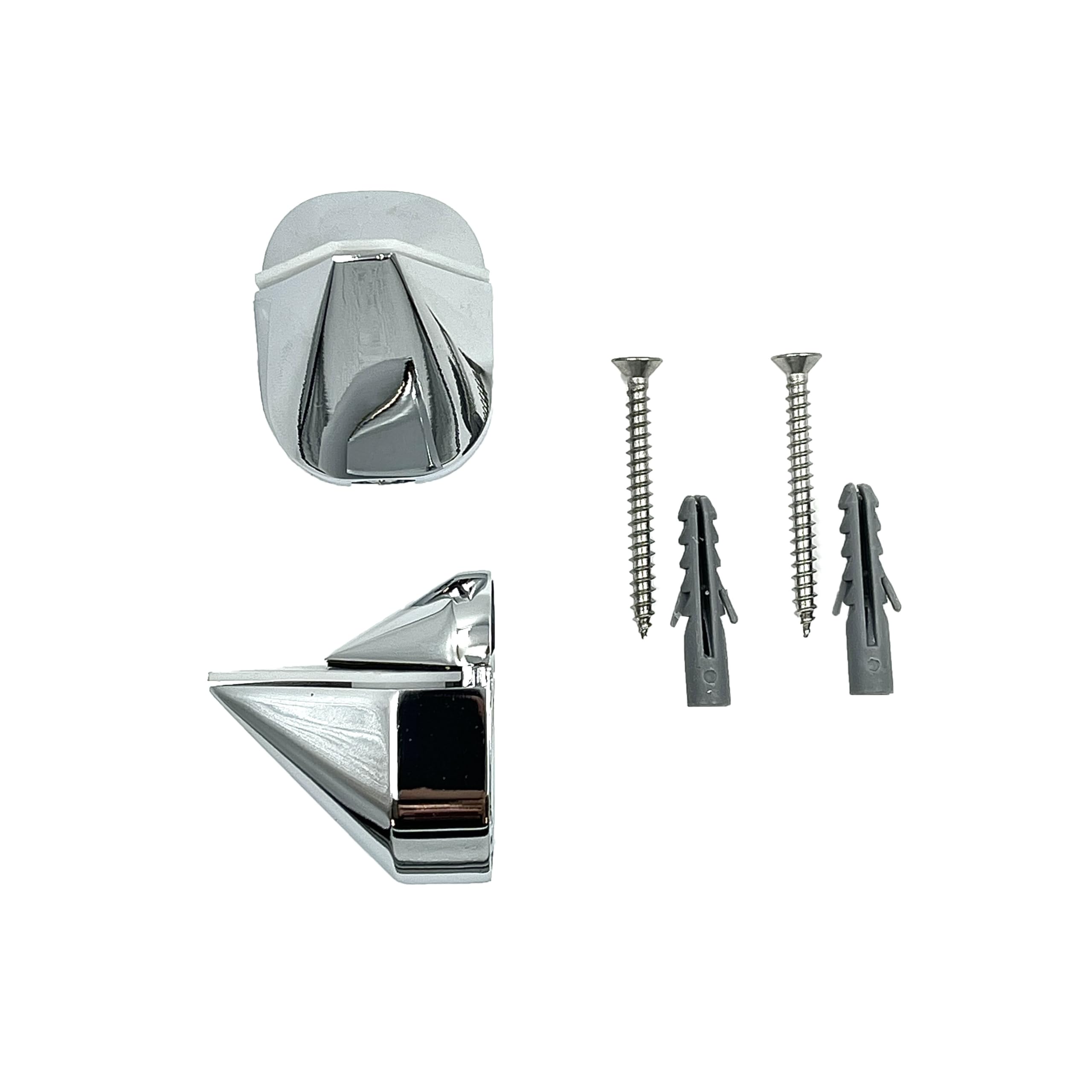 CRL DL631CH Polished Chrome Adjustable Shelf Clamp - Heavy Duty Metal Bracket for Floating Shelves, Bookcases & Wall Storage - Perfect for Home, Office & Retail Display Organization