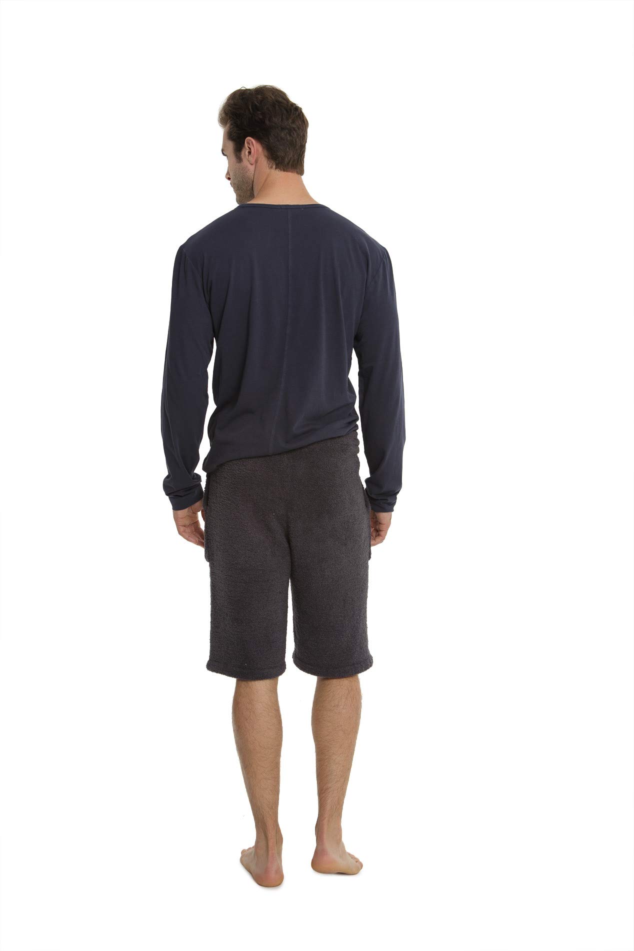 Barefoot Dreams CozyChic Men's Lounge Shorts - Soft Pajama Shorts with Drawstring Waist for Comfortable Sleep & Relaxation at Home