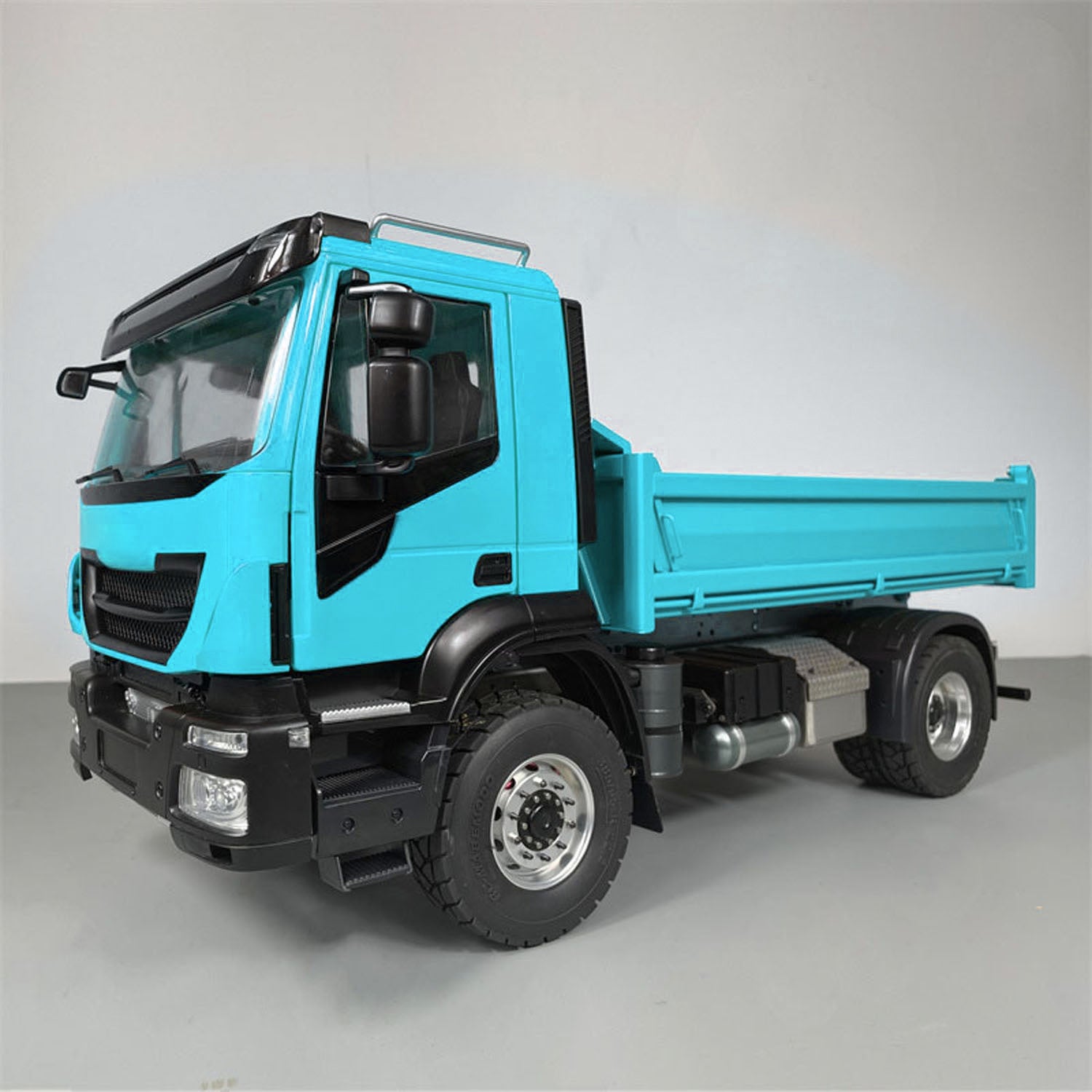 1/14 Scale 4x2 Metal RC Hydraulic Dump Truck - 2 Speed Remote Control Tipper Car with Electric Motor, DIY PNP, Sound & Light System - Perfect for Construction Site Play, Collectors & RC Hobbyists