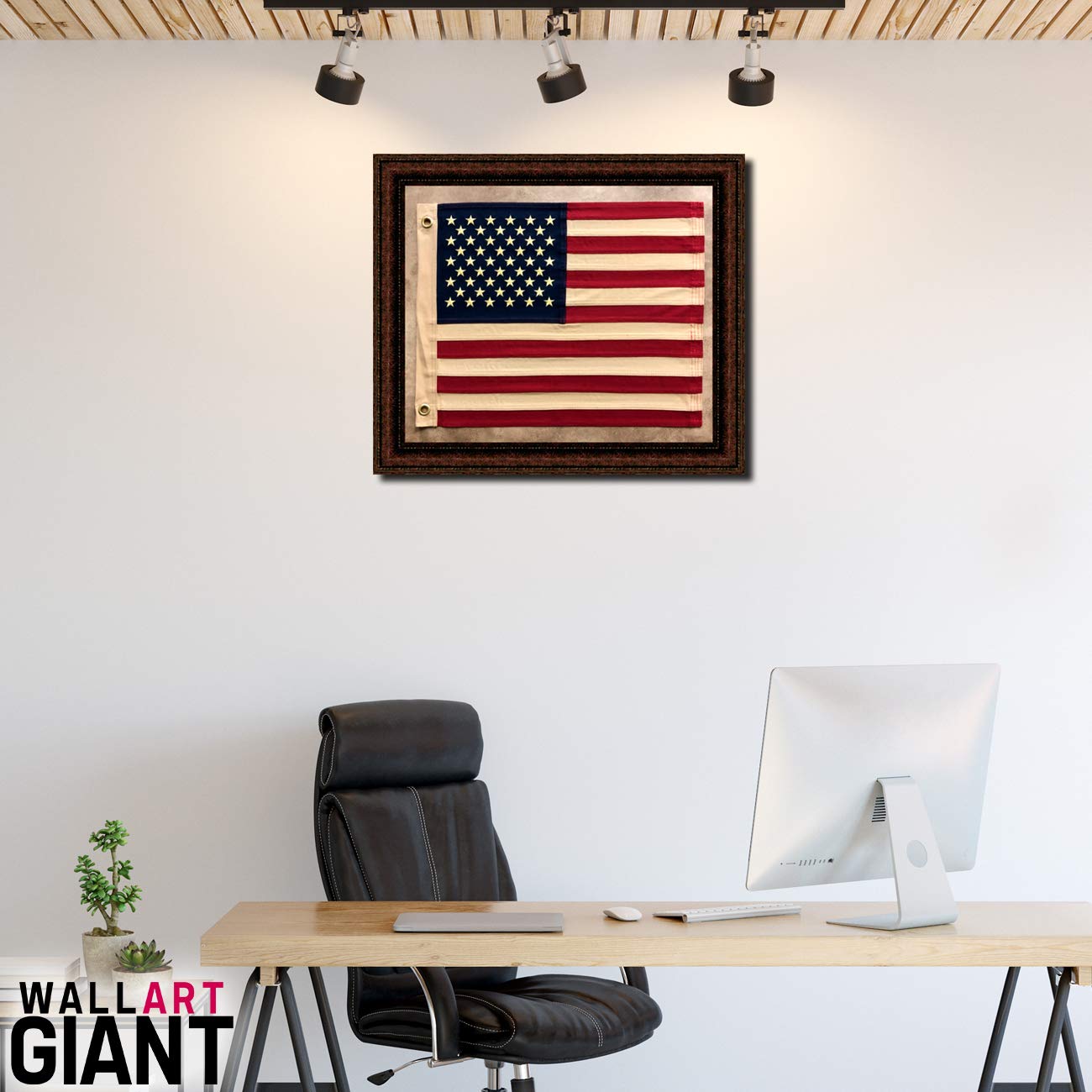 USA Flag with Grommets - Heavy Duty Nylon American Flag - Framed Historical US Flag in Multiple Sizes - Perfect for Home, Office, and Outdoor Decor