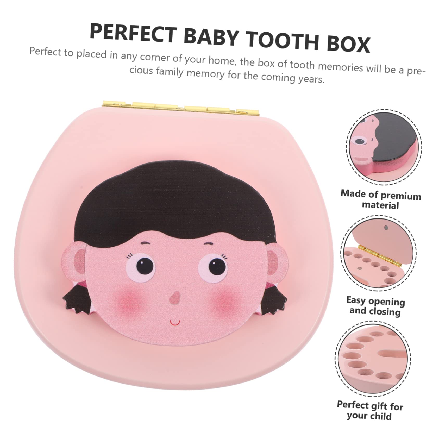 HEMOTON 5-Pack Baby Tooth Storage Box - Organizer Holder for Kids Boys & Girls - Safe & Durable Tooth Keeper for First Lost Teeth - Perfect for Memory Keepsakes & Baby Shower Gifts