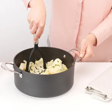 Premium Potato Masher - Stainless Steel Kitchen Tool for Smooth Mashed Potatoes, Perfect for Thanksgiving, Family Dinners & Comfort Food Cooking