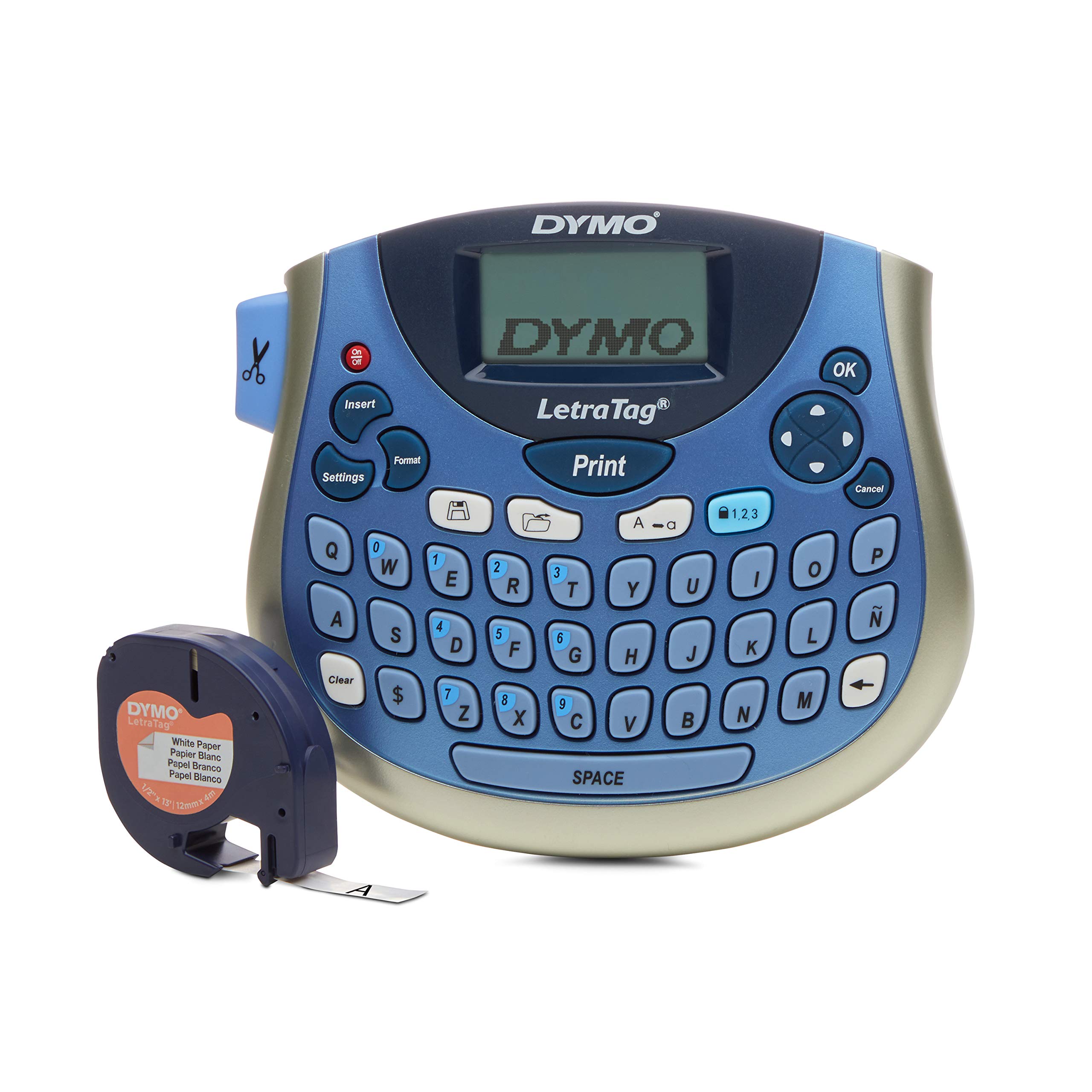 DYMO LetraTag LT-100T Portable Label Maker with QWERTY Keyboard - Compact Label Printer for Home, Office & Organization (1733011) - Perfect for File Folders, Storage Boxes & Cable Management