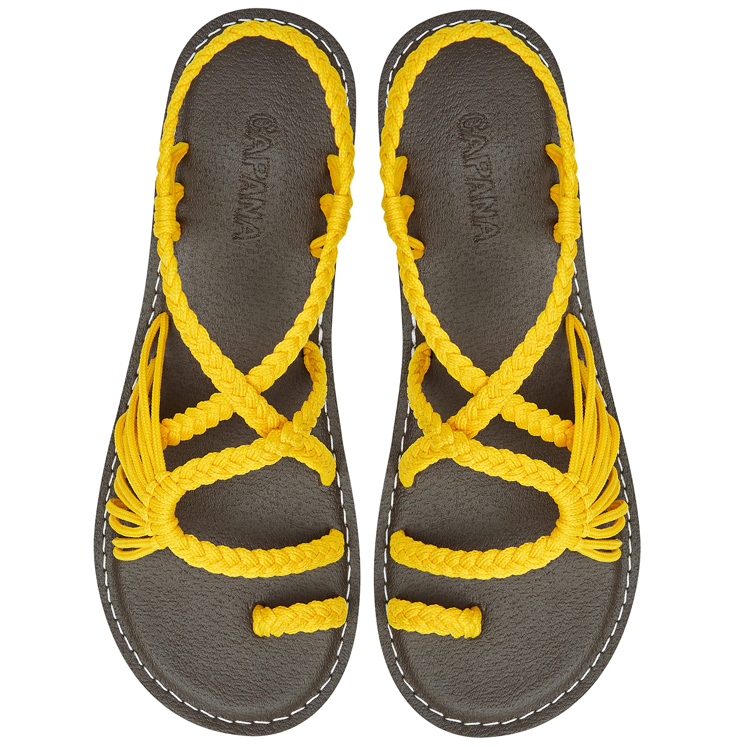 Handwoven Women's Flat Sandals - Boho Strappy Sandals for Walking, Beach & Water Activities | Comfortable Braided Rope Sandals for Casual Outings & Summer Vacations