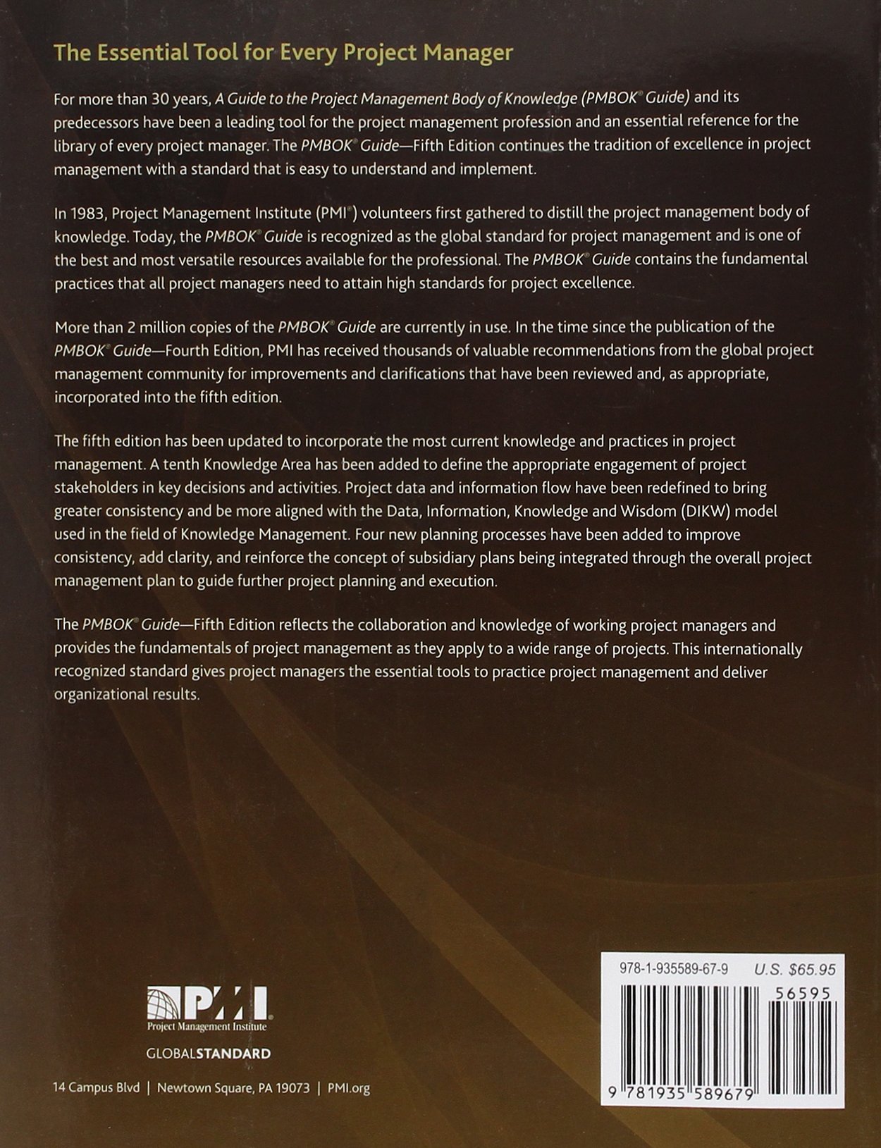 PMBOK® Guide 5th Edition - Complete Project Management Body of Knowledge | Official PMI Handbook for Project Managers & Professionals | Perfect for PMP Exam Prep & Business Process Improvement