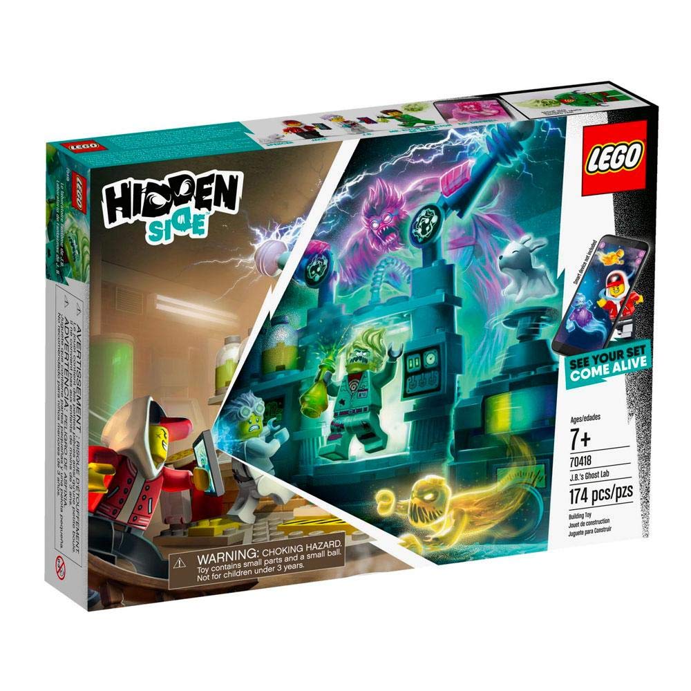 LEGO Hidden Side 70418 Ghost Lab Playset - J.B. Newbury's Haunted Laboratory Building Kit with 174 Pieces for Kids Ages 7+ | Fun Mystery Adventure Toy for Halloween & Role Play Games