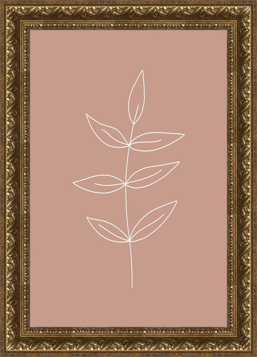 Minimalist Pink Leaves Design - Elegant Home Decor for Living Room, Bedroom & Office | Perfect for Wall Art, Throw Pillows & Gift Ideas