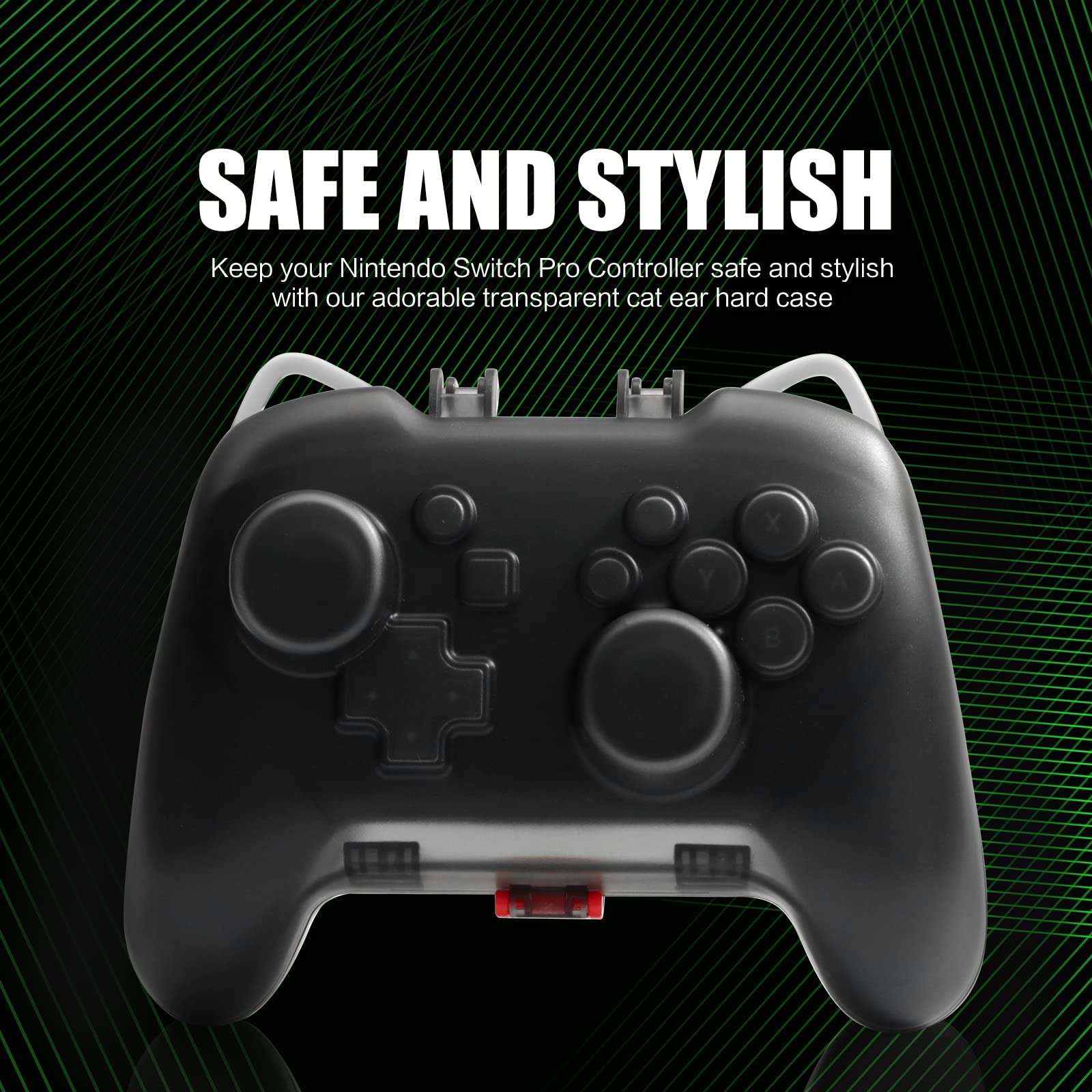 Premium Switch Pro Controller Case - Hard Shell Protective Cover for Nintendo Switch Pro Controller with Joystick Protection (Black) - Perfect for Gaming, Travel & Storage