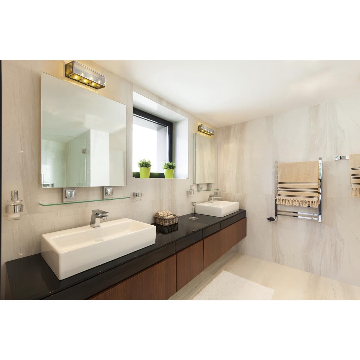 Z-Lite 4-Light Bathroom Vanity Light Fixture in Chrome Finish - Perfect for Modern Bathrooms, Powder Rooms & Dressing Areas