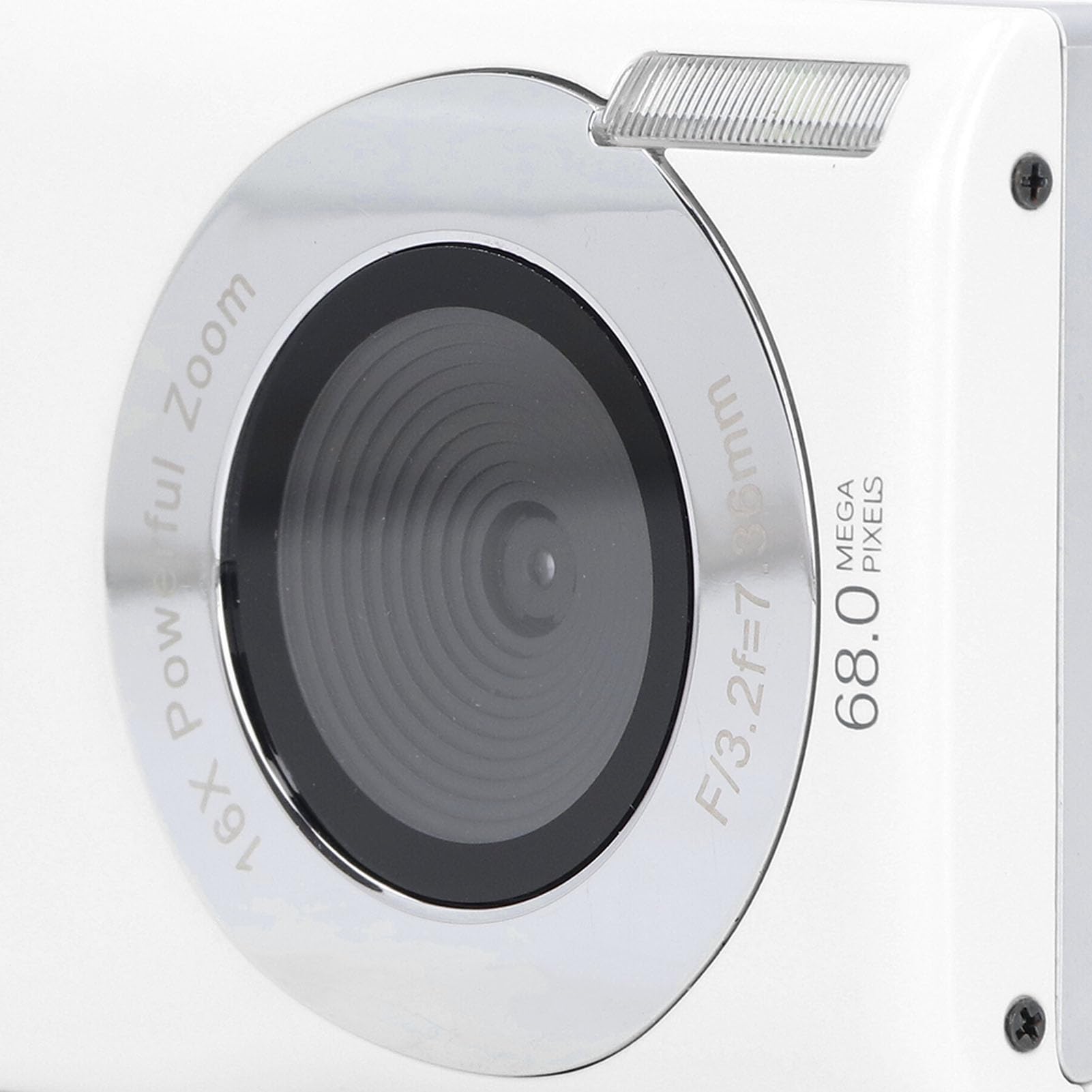 8K HD 68MP Digital Camera with 2.7in Screen & 16X Zoom - Compact Vlogging Camera with Beauty Filter & Instant Printing for Students, Teens, Adults - Perfect for Travel, YouTube Videos & Family Moments (White)